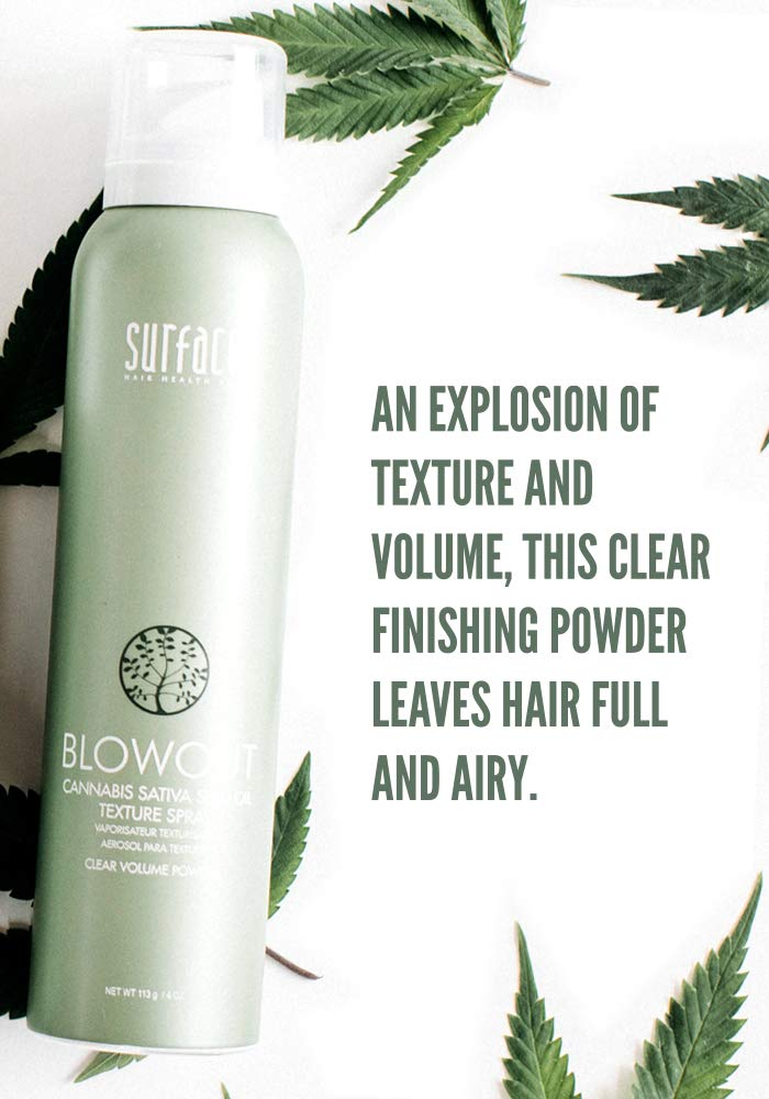 SURFACE Hair Blowout Hair Texture Spray for Women and Men, 4 oz - Heat Protecting, Volumizing Spray Lychee and Maracuja Oil - Premium Blowout Hair Products for Styling