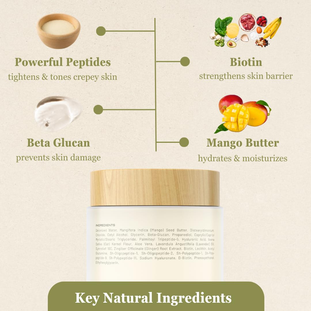 NutraVive Body Protect Cream – Anti-Aging Crepey Skin Moisturizer, 8.1 Oz – Tighten, Tone & Nourish Crepey Skin – Full Body Moisturizing Treatment - Boost Collagen Production & Protect Skin Layers