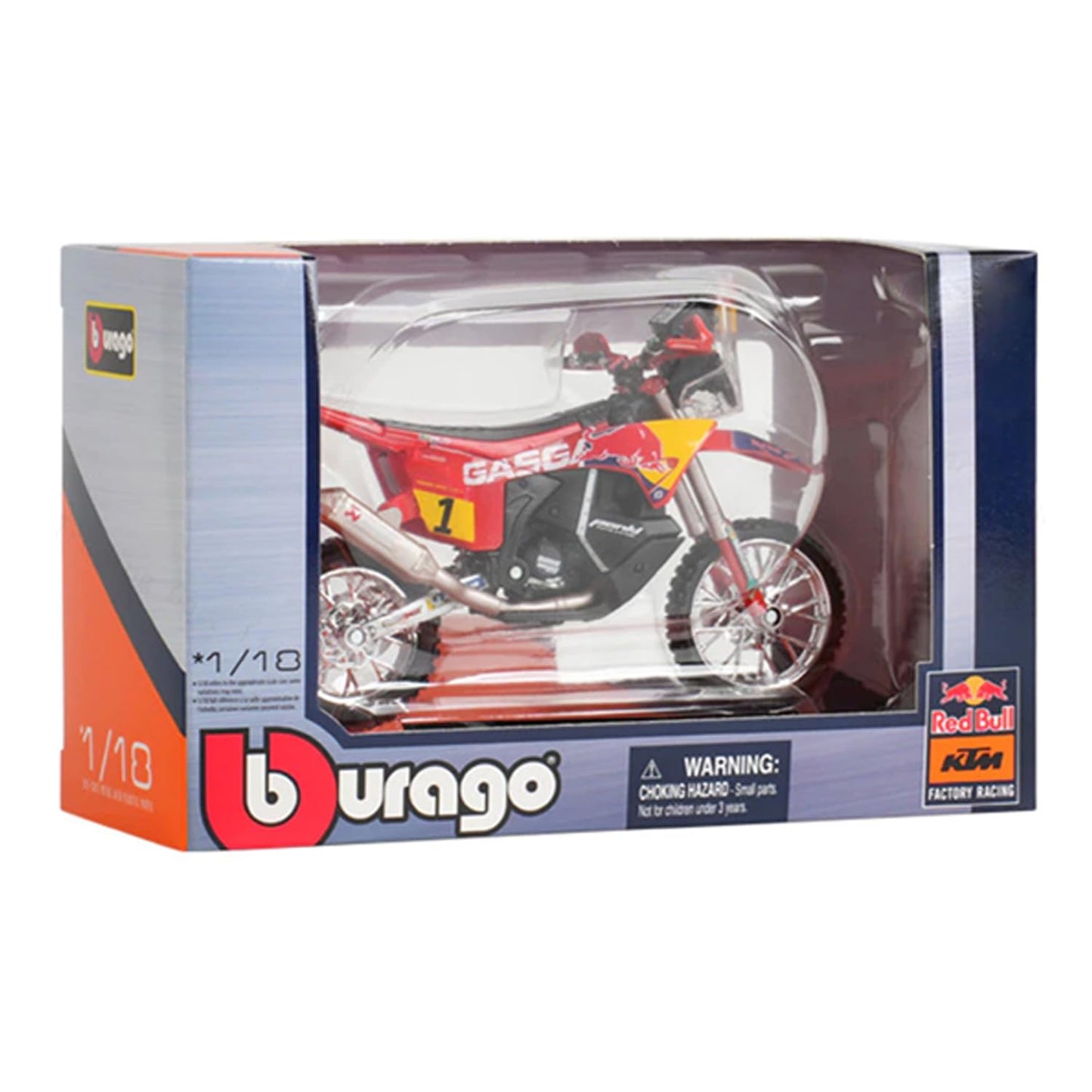 RACE MODEL 1/18 Scale - GASGAS RX540F Rally Dakar Motorcycle Moto - #1 Daniel Sanders
