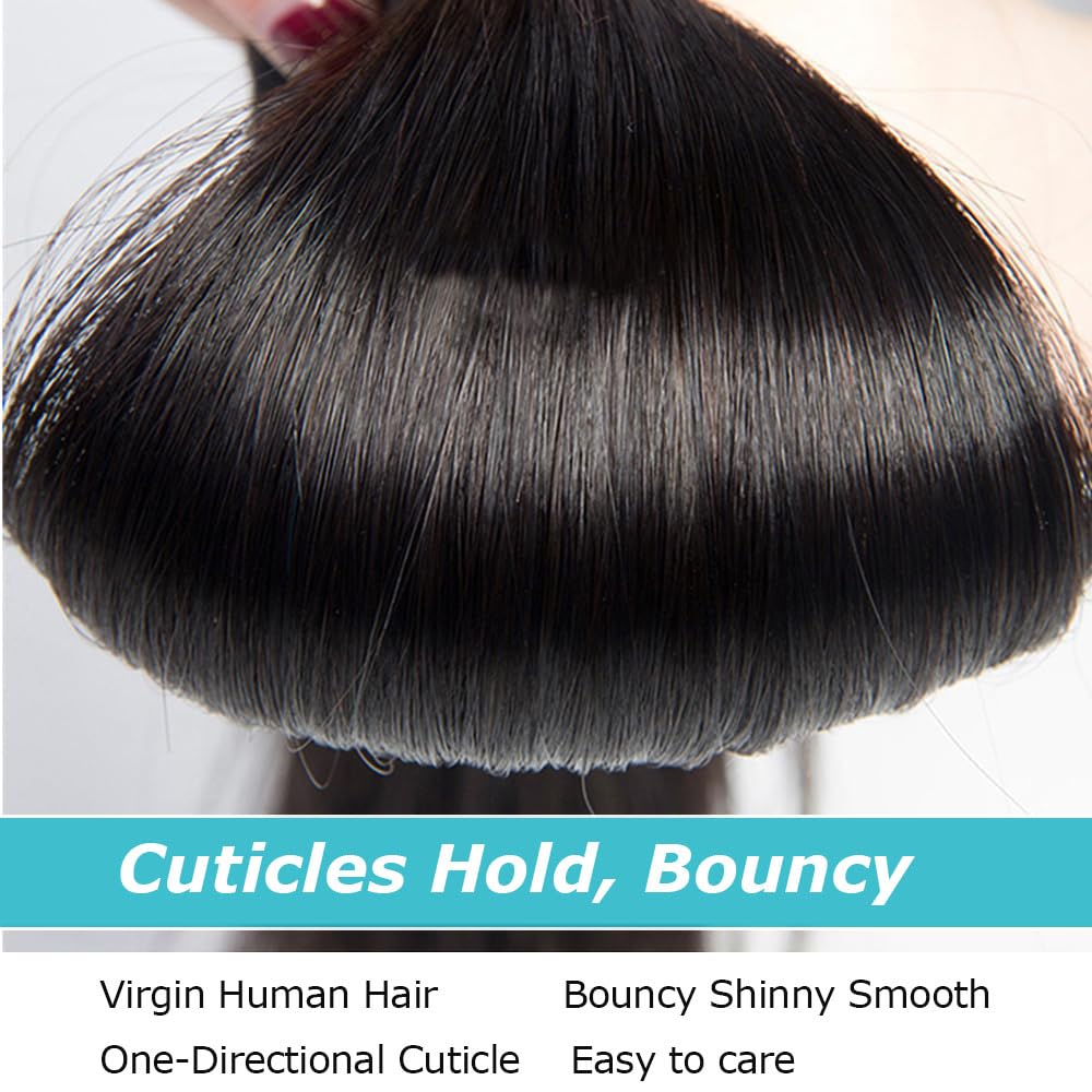 AnJudyReid Human Hair Bundles Straight 1 Bundle 26 Inch Single Bundle Brazilian Virgin Straight Hair Straight Bundles Human Hair Bundles For Black Woman