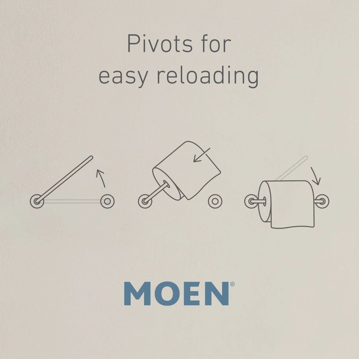 Moen YB6408NL Belfield Pivoting Toilet Paper Holder, Polished Nickel