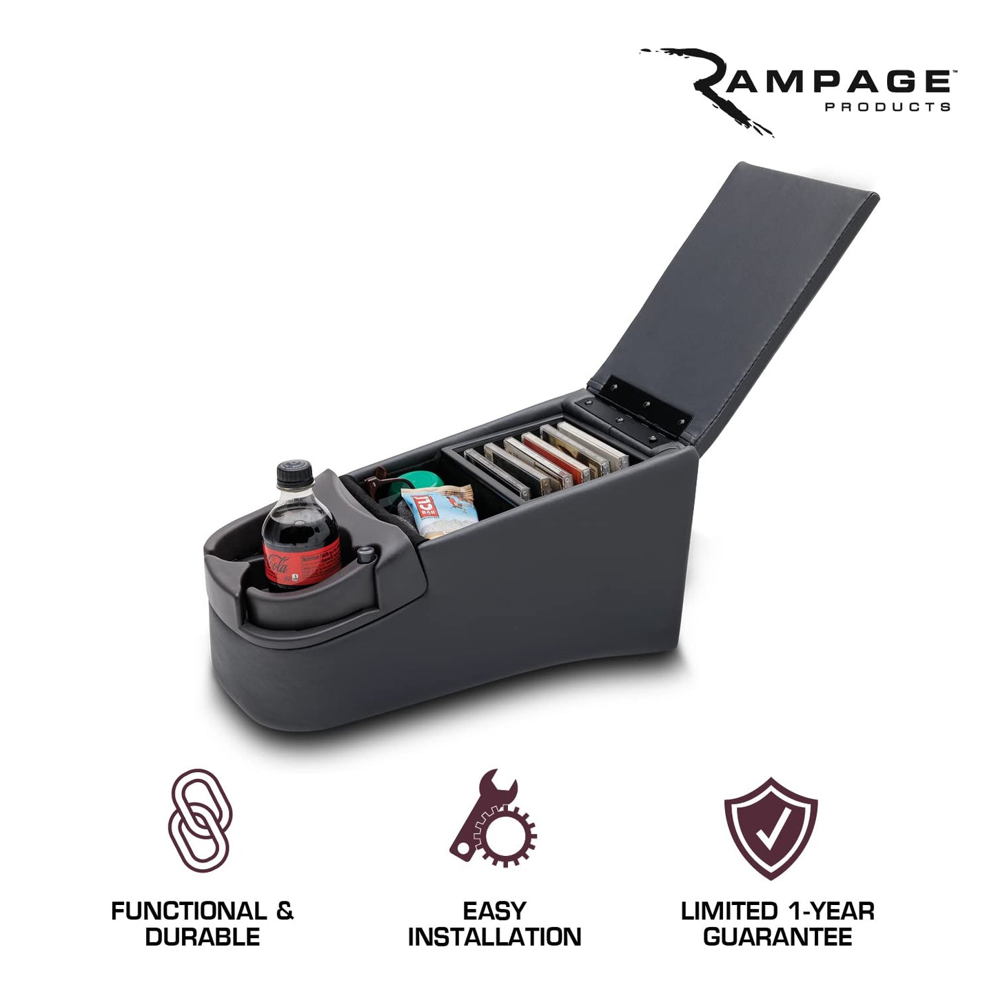 RAMPAGE PRODUCTS Universal Truck Bench Console | Charcoal | 39223