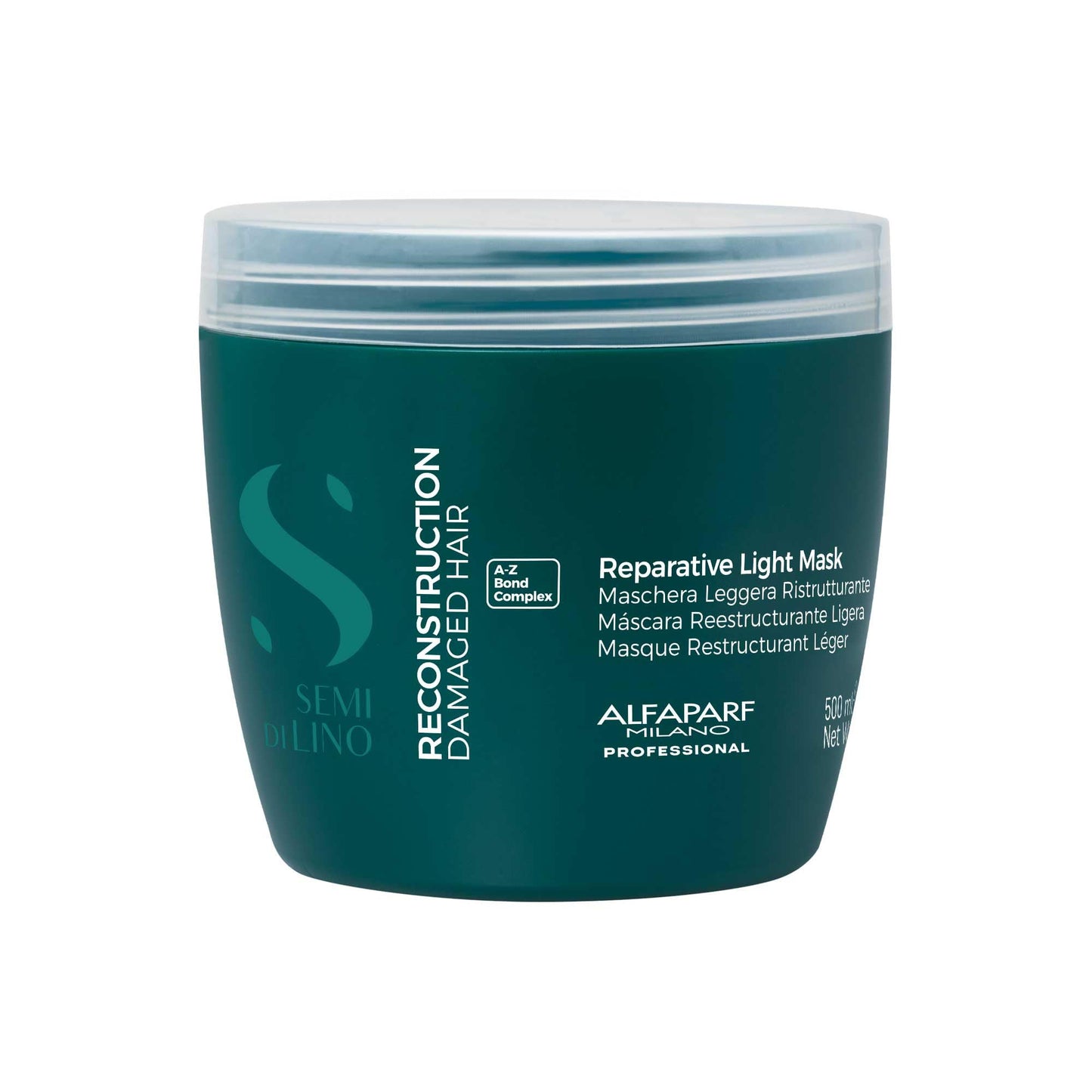 Alfaparf Milano Semi di Lino Reconstruction Bond Repair Hair Mask for Damaged Hair - Recommended for Fine Hair – Hair Repair Mask - Restructures - Color Safe - Deep Conditioner - Vegan (17.2 oz)