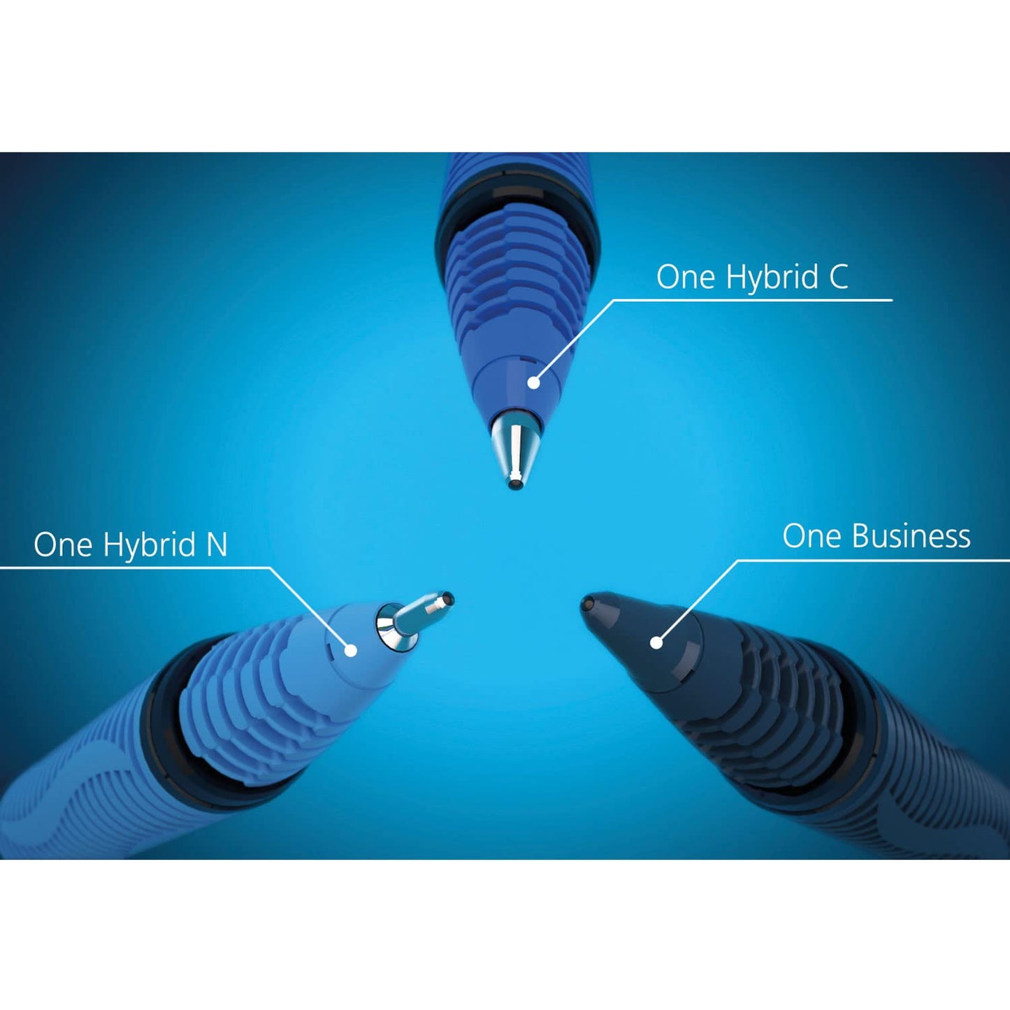 Schneider One Hybrid N Rollerball Pen, 0.3 mm Hybrid Needle Tip, Light Blue Barrel, Blue Ink, Box of 10 Pens (183403)