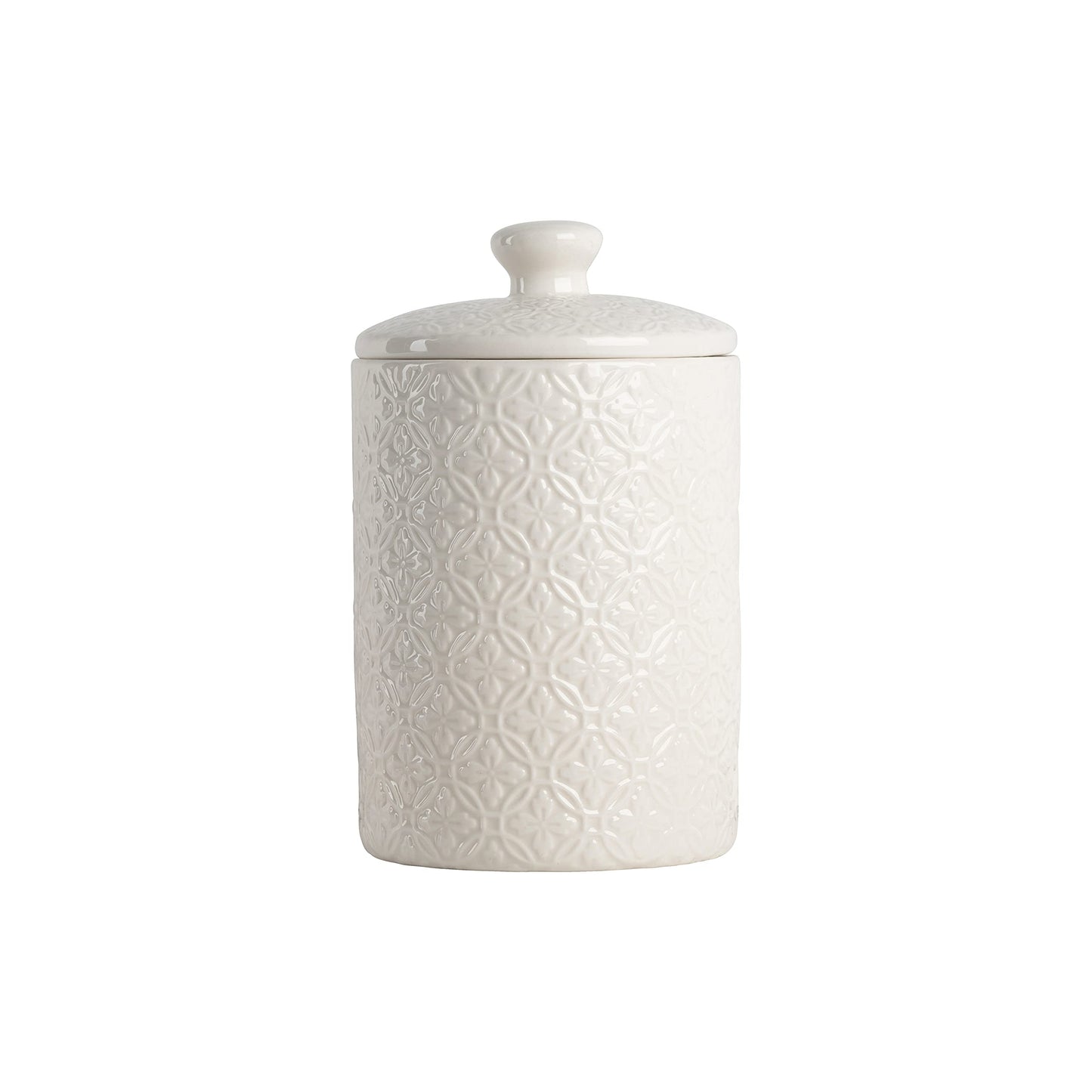 10 Strawberry Street CAN-HMPTN-WHT Kitchen Canister Set, 3 Piece, Hampton White