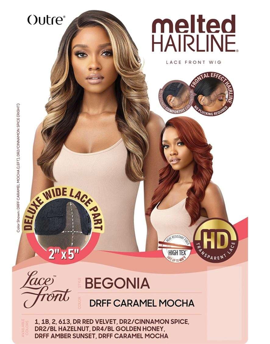 Outre Synthetic Melted Hairline HD Lace Front Wig - BEGONIA (DRFF CARAMEL MOCHA)
