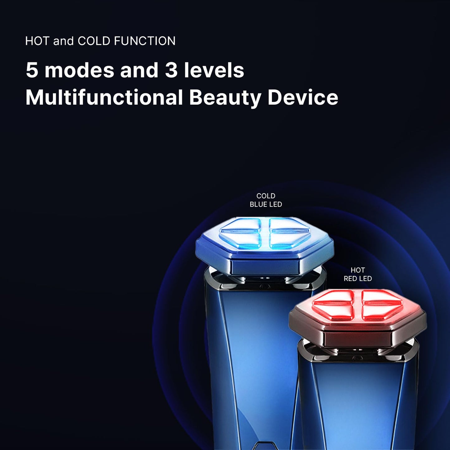 PEARLCARE Multifunctional Hot and Cold Facial Massager Beauty Device - All in One Anti Aging Home Skin Care Tool - Korea Brand