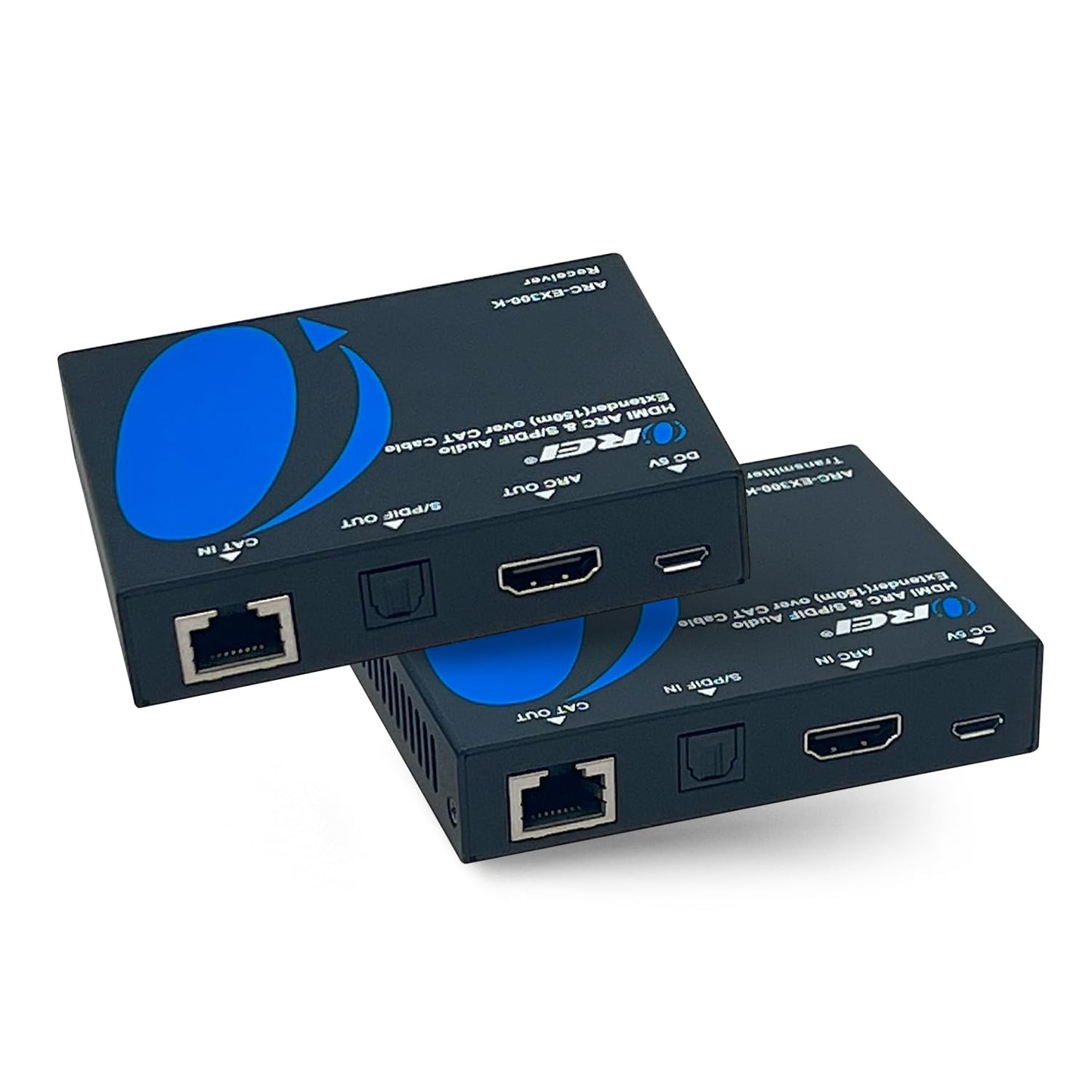 OREI ARC & SPDIF Audio Only Extender Balun Over Single CAT5e/6/7 Audio Return Channel Through HDMI Up to 300 Ft - Power Over Cable (ARC-EX300-K)