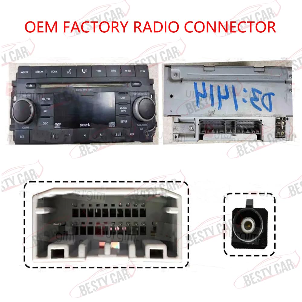 16pin Car Stereo Radio Power Retrofit Wiring Harness Adatper fits for Jeep Wrangler Cherokee Compass Grand Patriot Dodge Caliber Voyager