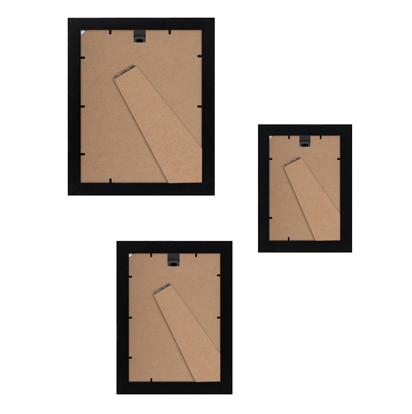 Americanflat Set of 10 Picture Frames with Shatter-Resistant Glass - Gallery Wall Frame Set with Two 8x10, Four 5x7 and Four 4x6 Frames - Signature Collection - Black