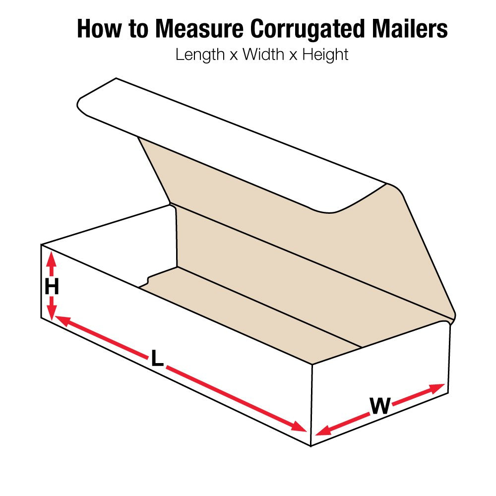 Aviditi White Corrugated Cardboard Mailing Boxes, 10" x 6" x 2", Pack of 50, Crush-Proof, For Shipping, Mailing and Storing