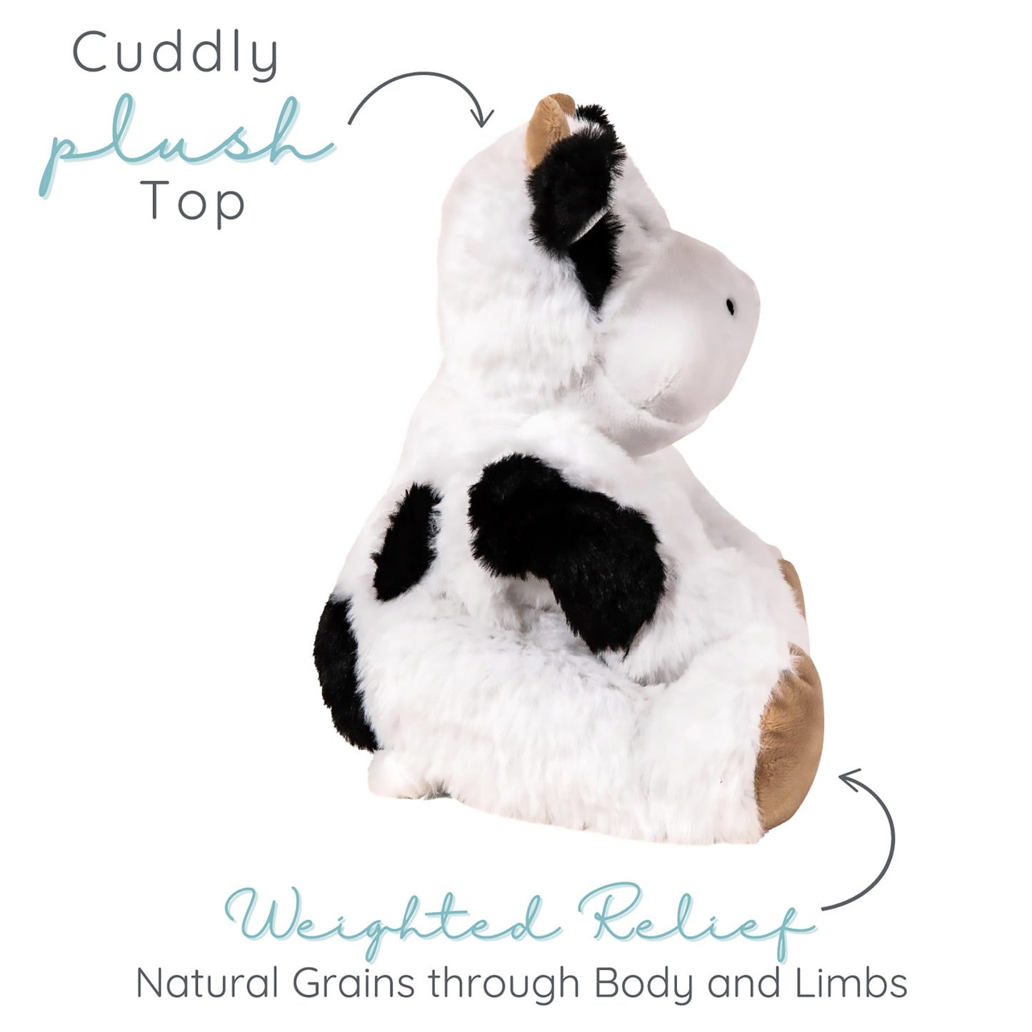 Warm Pals - Callie Cow - 1.5lbs - Cozy Microwavable Lavender Scented Plush Toys - Heated Stuffed Animal - Heatable Coolable Bedtime Comfort Plushie