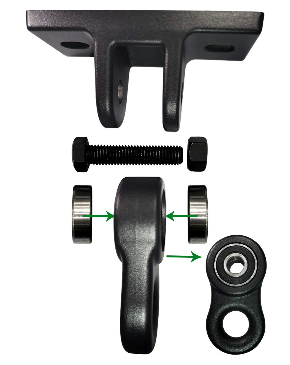 ABUSA Heavy Duty Black Swing Hangers Screws Bolts Included Over 5000 lb Capacity Playground Porch Yoga Seat Trapeze Wooden Sets Indoor Outdoor (4 Pack)