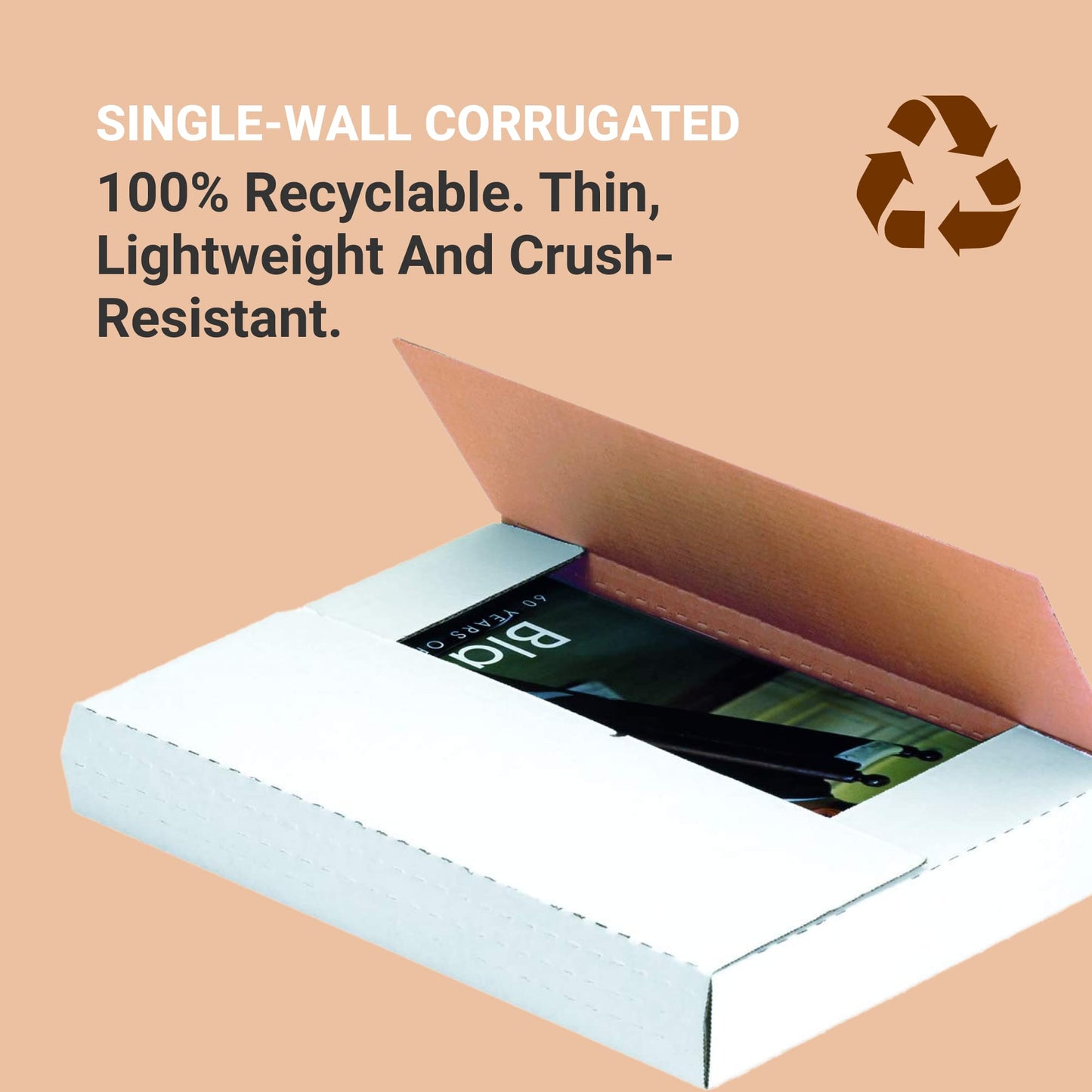 BOX USA Shipping Boxes Small 9.625"L x 6.625"W x 1.25"H 50-Pack - Corrugated Cardboard Box for Moving, Mailing, Packing, Packaging and Storage