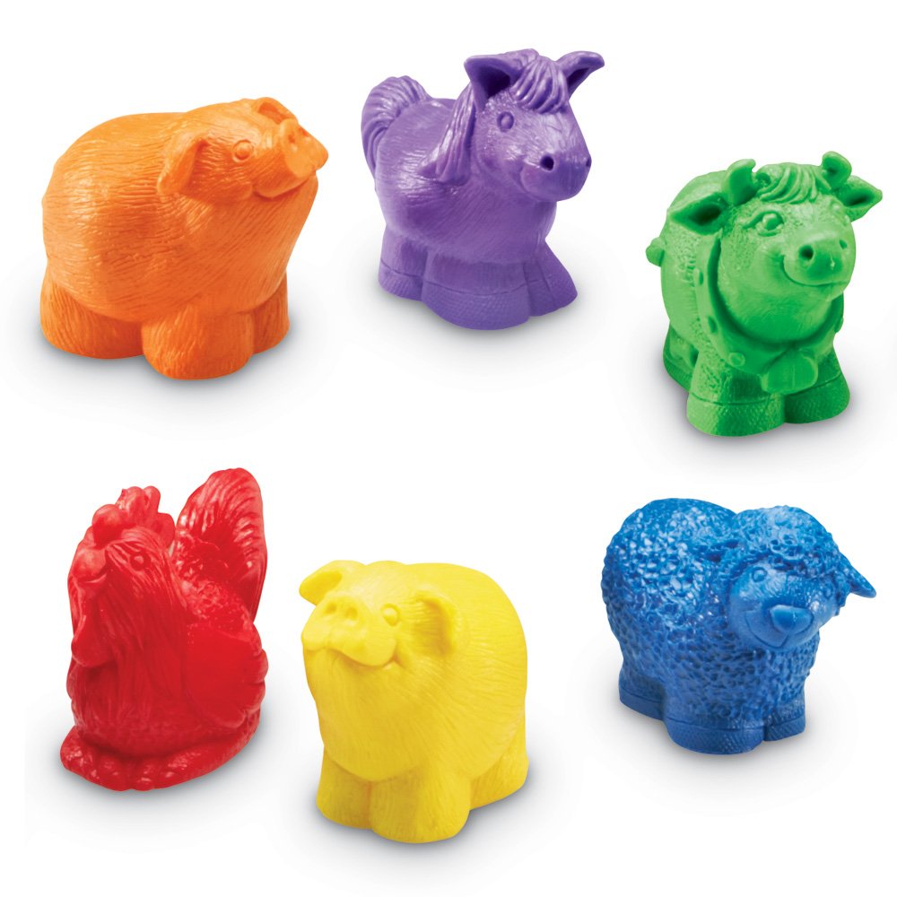 Learning Resources LER7408 Jumbo Farm Counters, Educational Counting and Sorting Toy, Set of 30