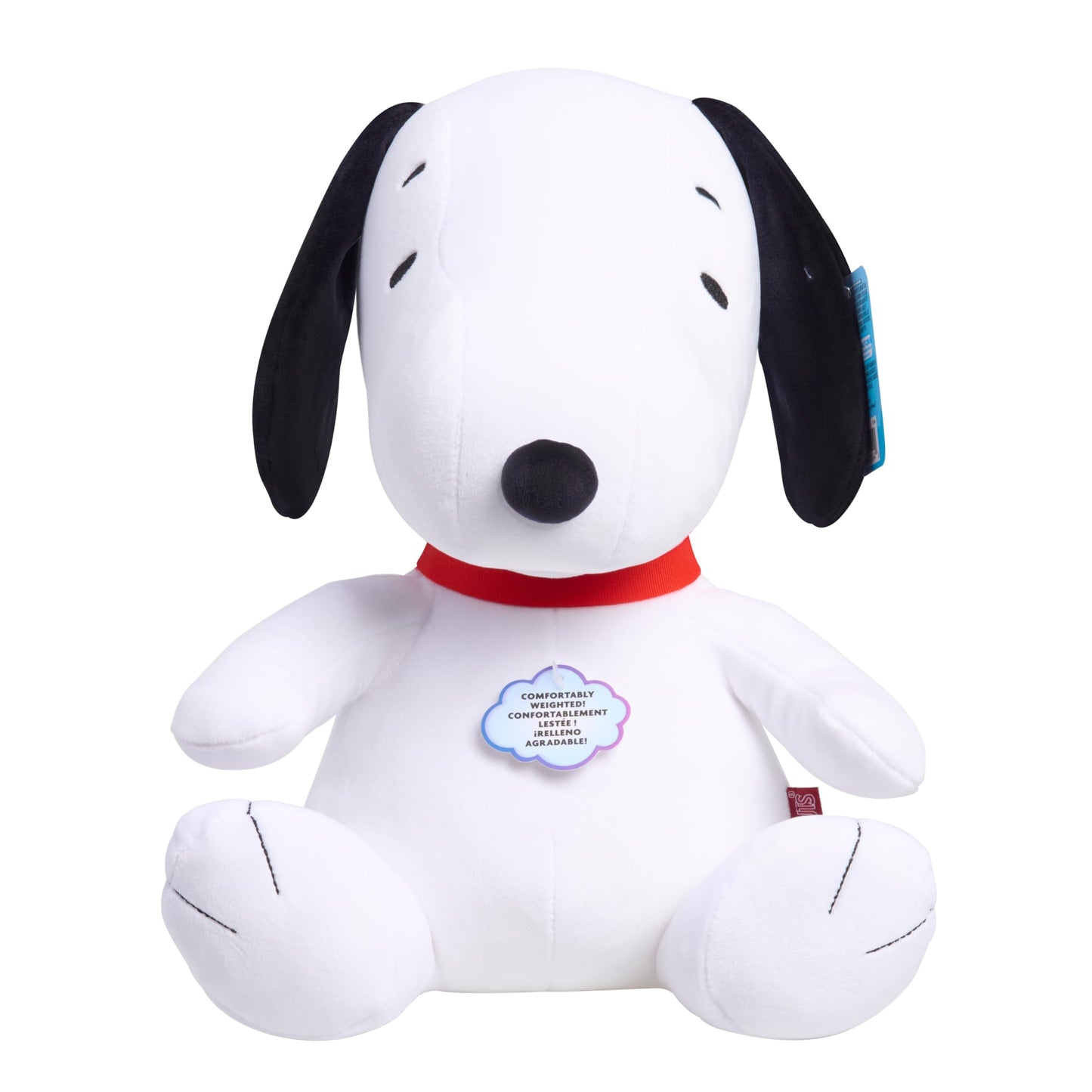 Peanuts Large 2 lb Weighted Plush Snoopy, 12-inch Stuffed Animal, Kids Toys for Ages 3 Up, Gifts and Presents
