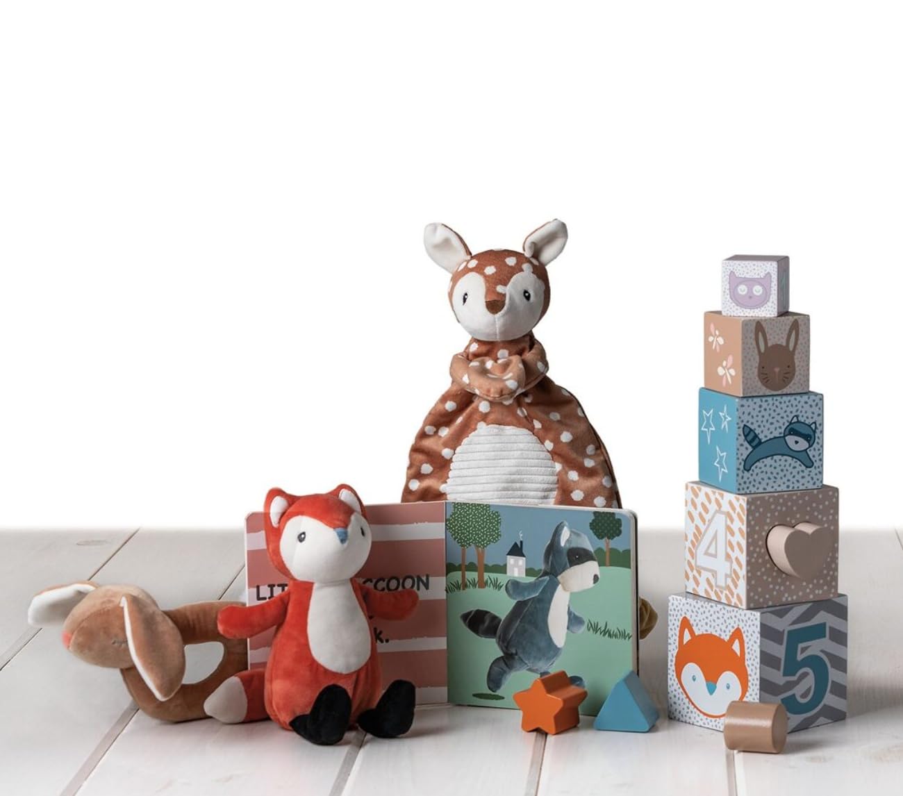 Mary Meyer Leika Wooden Toys Nesting & Stacking Blocks Montessori Toys for 18+ Months Old Toddler Preschool Gifts, 3.5 x 13.5-Inches, Woodland Animals