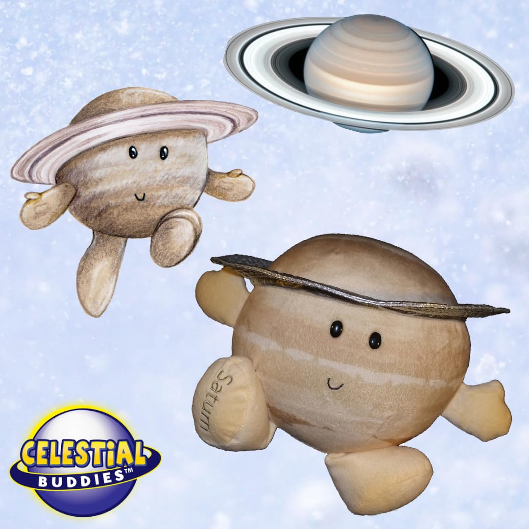 Celestial Buddies Saturn Buddy Learning Science Astronomy Space Solar System Educational Plush Blue Planet Toys?