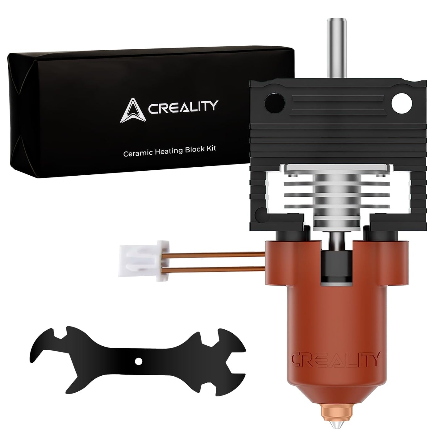 2025 Official Creality K1/K1 Max/K1C Hotend Upgrades Kit, K1 Series Ceramic Heating Block Kit, 3D Printers Hotend with Integrated Quick-Swap Nozzle, Supports 300°C High Temperature, 600mm/s High-Speed