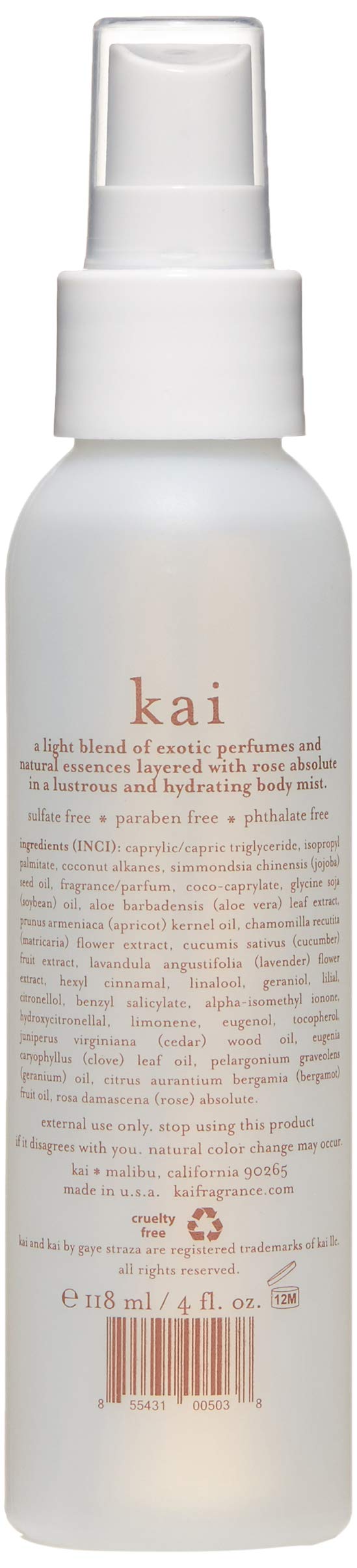 kai Body Glow Rose, 4 Fl Oz, dry body oil with jojoba, chamomile, cucumber extracts, moisturizes and leaves a radiant glow with a fresh + clean fragrance, layered with rose absolute, made in the usa
