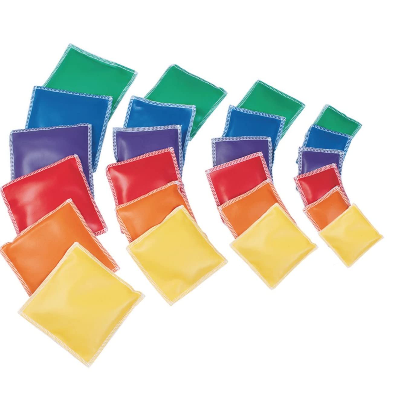 S&S Worldwide 4" Inch Spectrum Vinyl Square Beanbags (Set of 12)