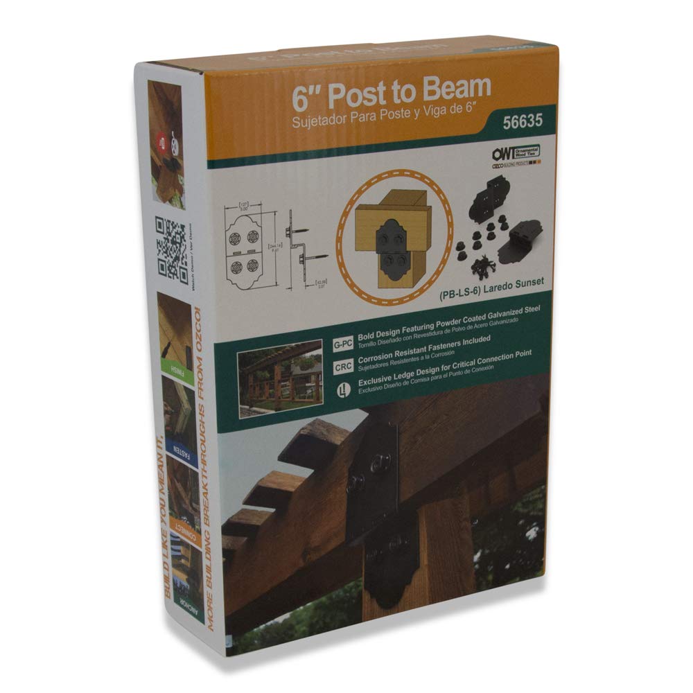 OZCO Laredo Sunset 6" Post to Beam Connector (2-PK)