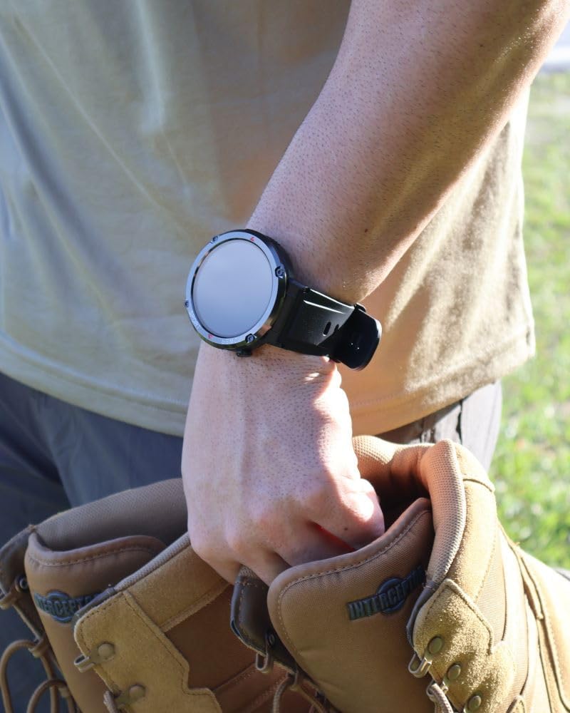 ALPHAGEAR Bravo XL Smartwatch for iPhone & Android, Rugged Smart Watch (Answer/Make Call), 24/7 Wellness Tracker with 1.69" AMOLED Screen, 10-14 Days Battery, IP68 (2xScreen Protector Included)