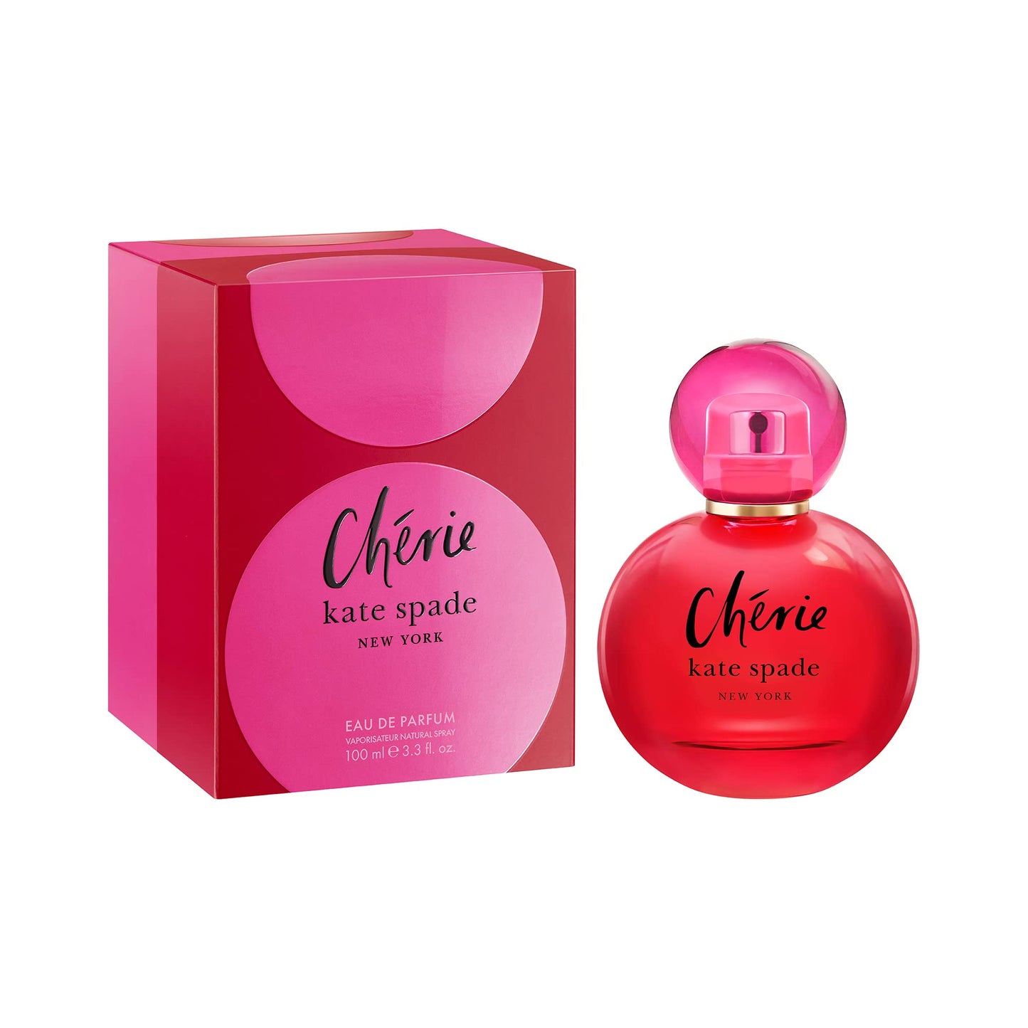 kate spade new york Cherie Eau De Parfum - Long Lasting Fragrance with notes of Raspberry, Sweet Pea, and Jasmine - Sweet & Musky - 3.3 fl. oz.