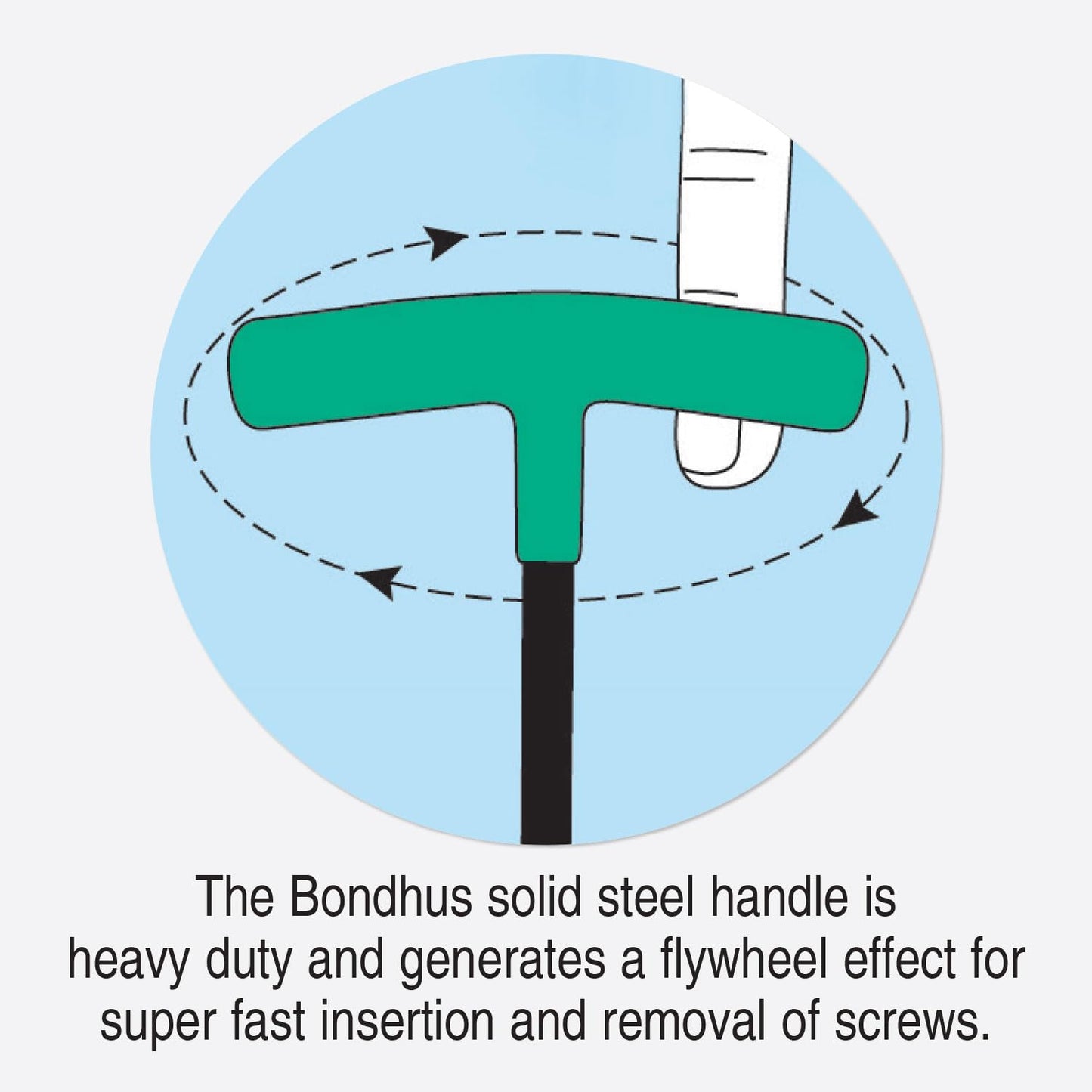 "Bondhus 13390 Set of 10 Hex T-handles w/Stand, sizes 3/32-3/8""", multi, one size