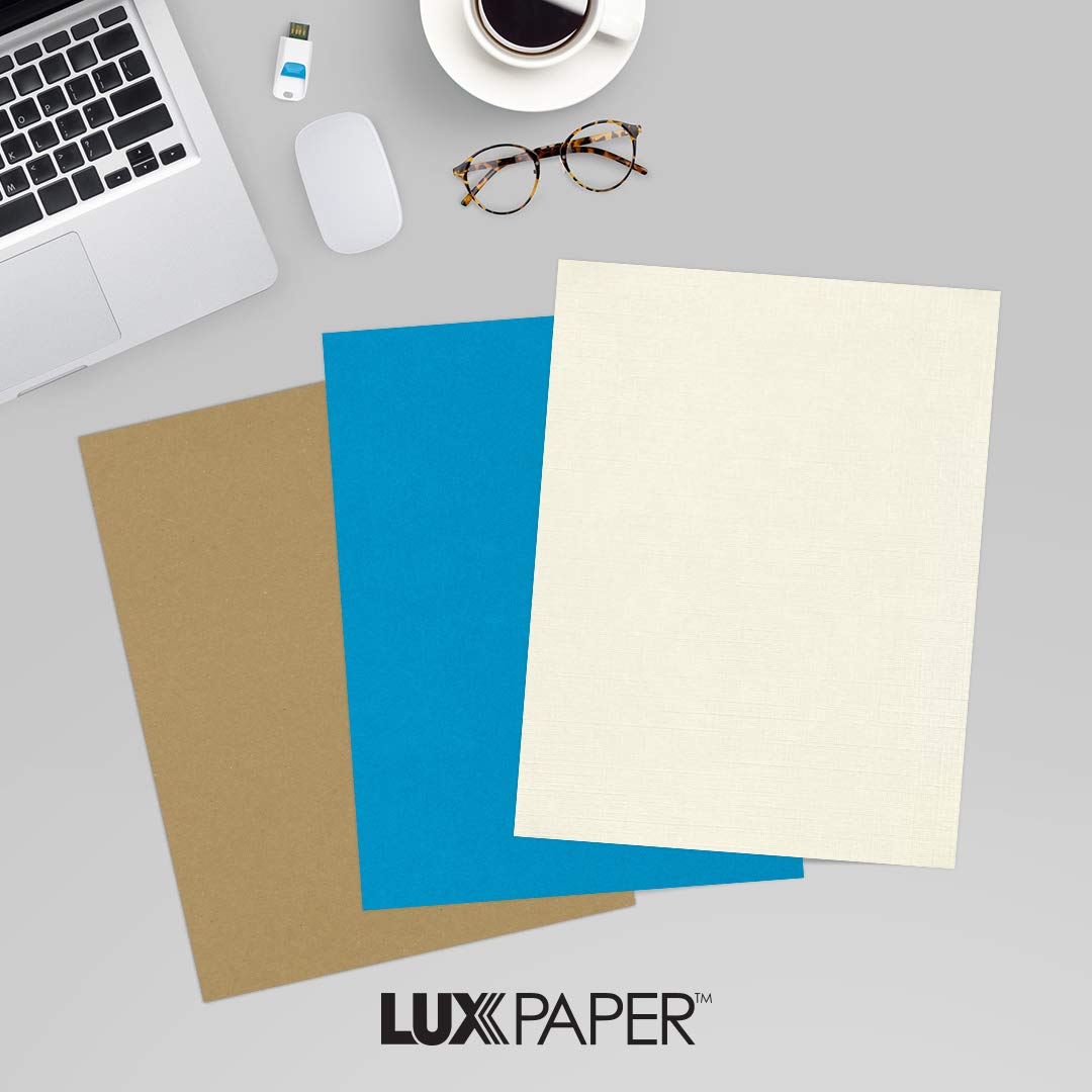 LUXPaper 8.5" x 11" Paper | Letter Size | Natural Linen | 80lb. Text | 250 Qty