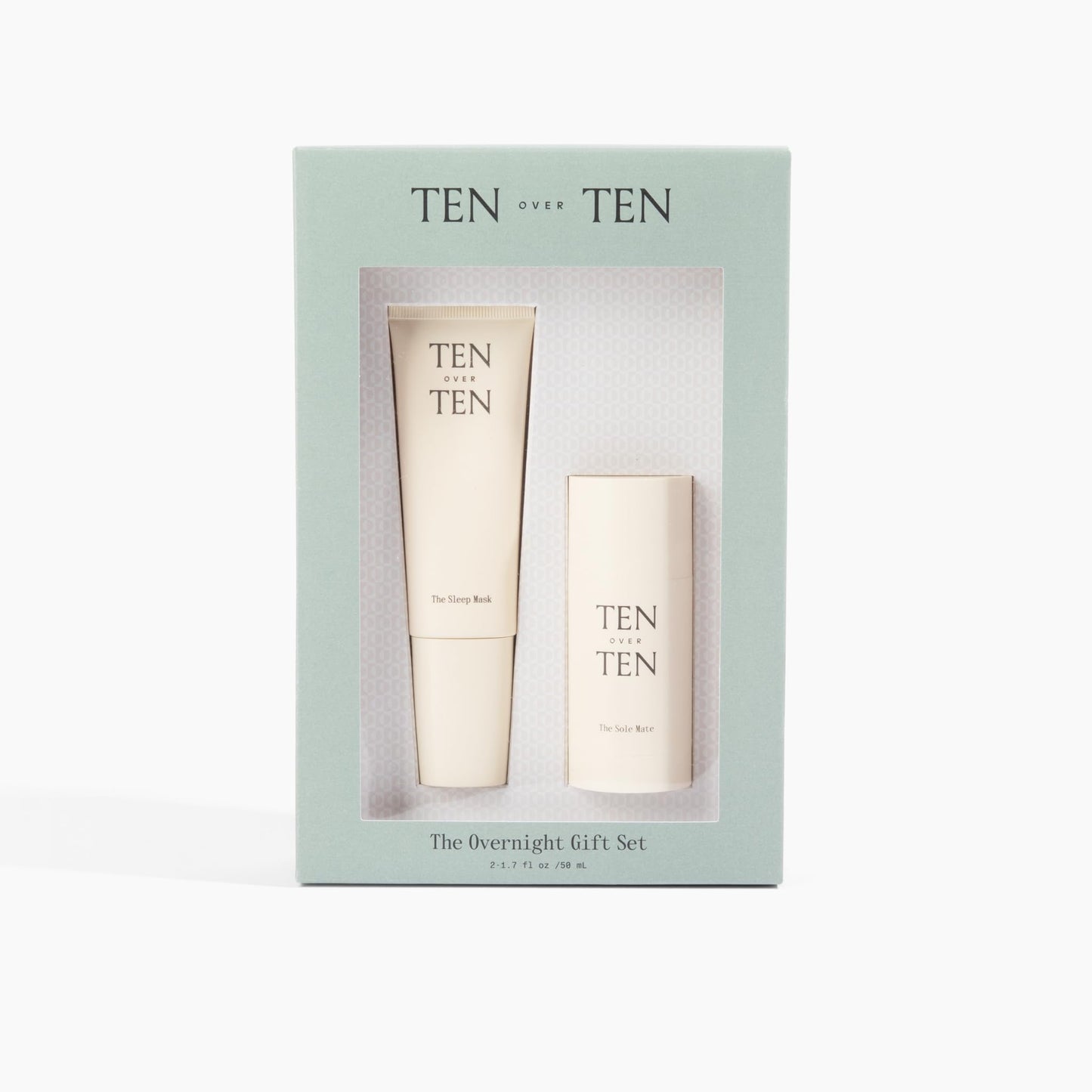 tenoverten - The Overnight Gift Set | The Sleep Mask (1.7 fl oz | 50 ml) and The Sole Mate (1.7 oz | 50 ml) | Moisturizing, Hydrating | Clean, Non-Toxic Hand and Foot Care
