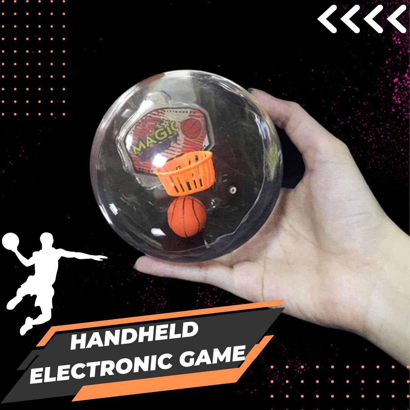 12 Pack Mini Basketball Electronic Handheld Shoot & Score Hoop Game with LED Lights & Sounds, Bulk Toys Birthday Party Favors Prizes for Kids, Adults