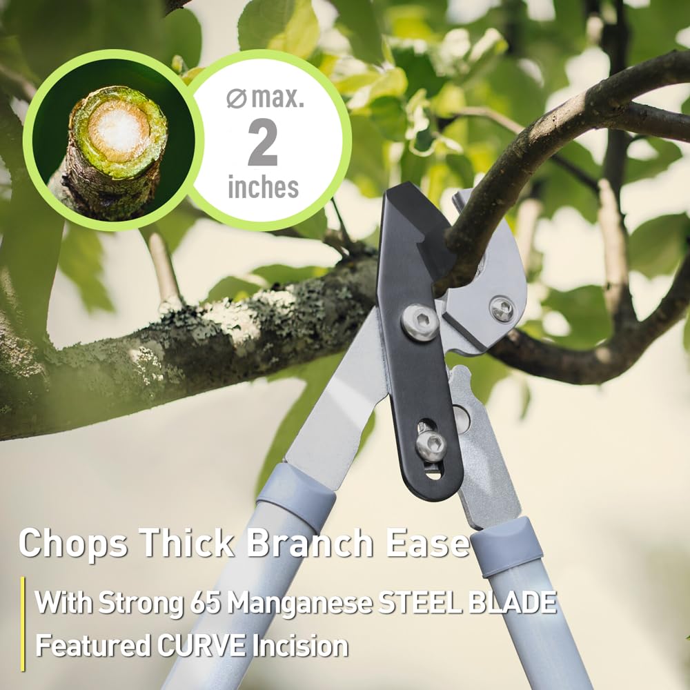 Altdorff Garden Pruning Shears Hedge Clippers, Updated 3PCS Garden Shears Lopper Combo Set, Branch Cutter with Compound Action, Chops Thick High Branch Ease, Professional Tree Trimmer Set Heavy Duty