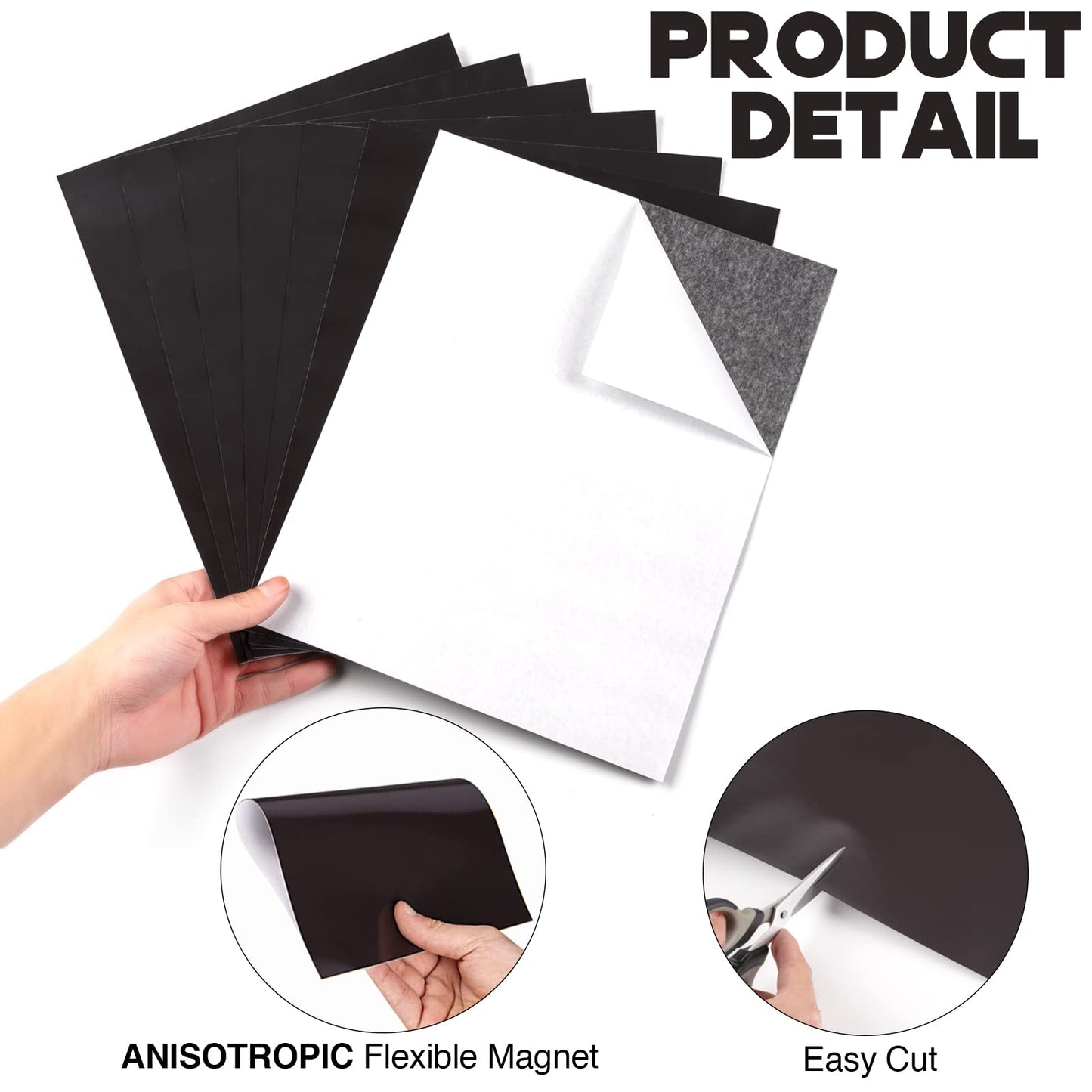 8.5X11 Inches Adhesive Magnet Sheets for Letter Size (Bulk 80 Pieces),Magnetic Sheets with Self-Stick Adhesive for Classroom/School