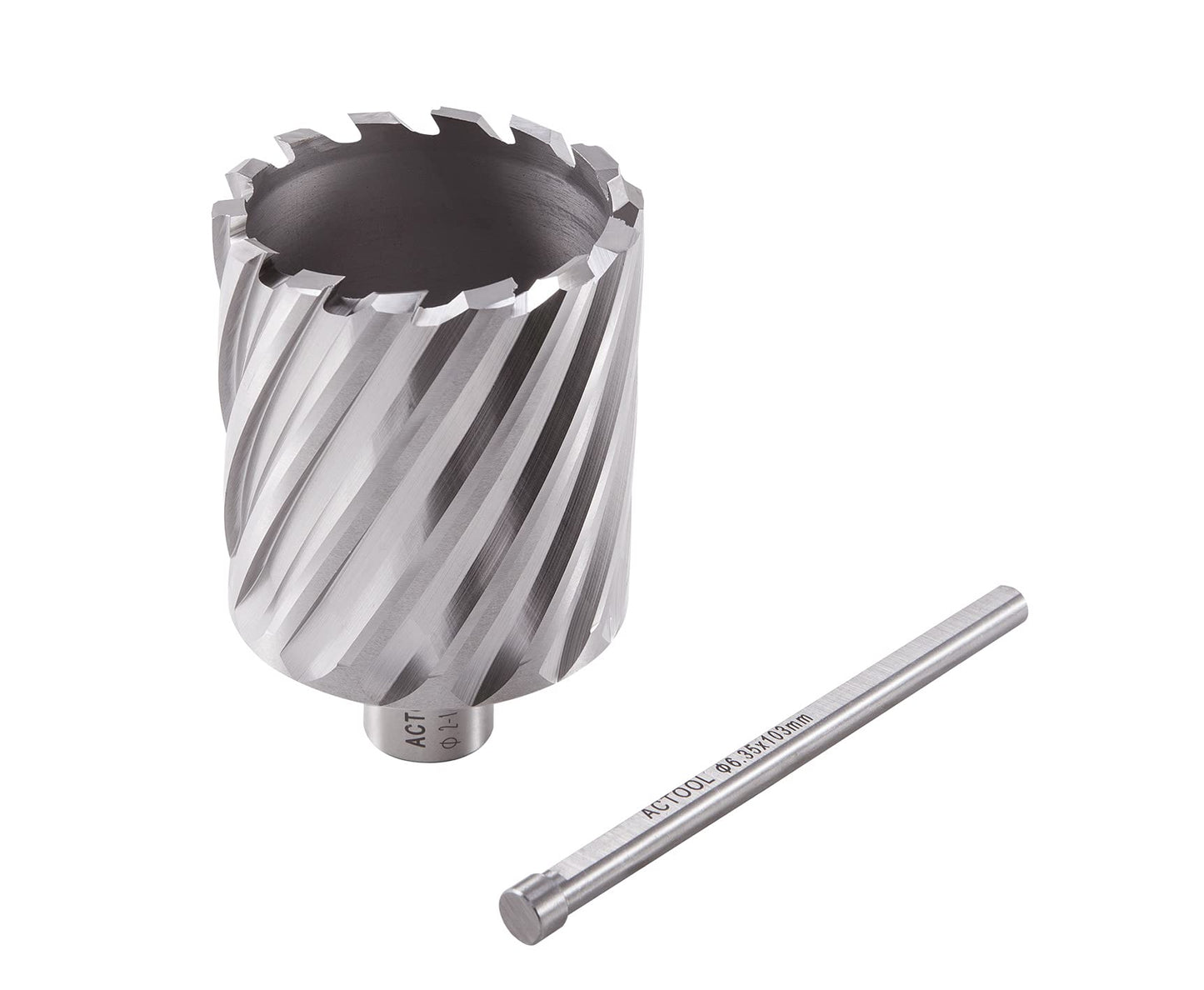 ACTOOL 2-1/4" Diameter × 2" Depth of Cut HSS ANNULAR Cutter with 3/4'' Weldon Shank