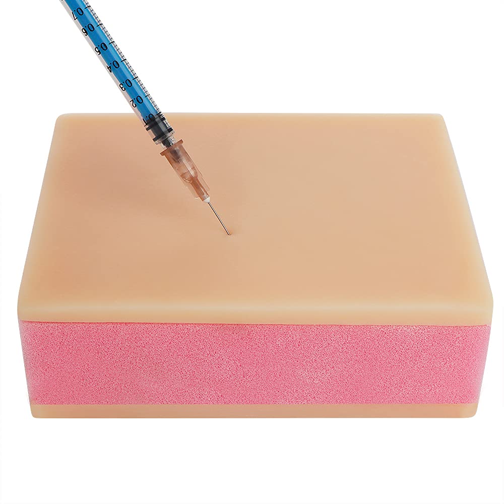 12 Pack Silicone Sponge Human Skin Injection Pad Training Model, Nurse Student Practice