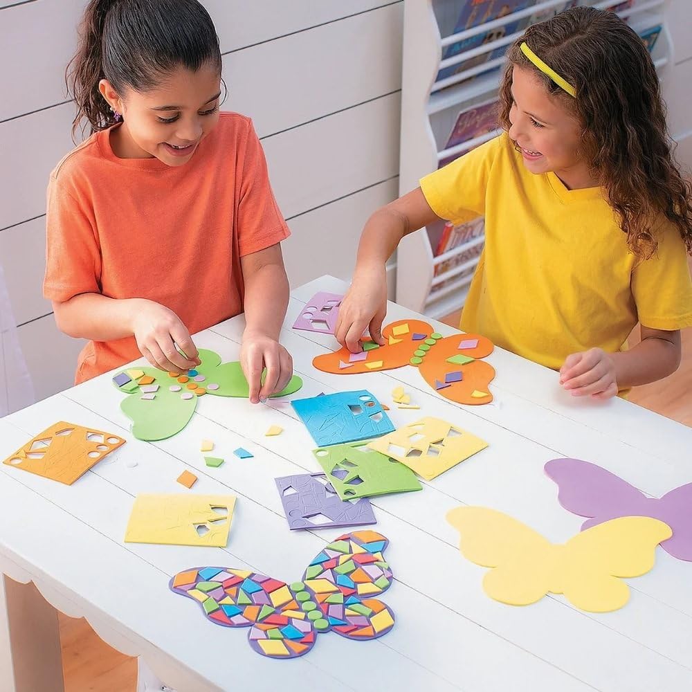 Fun Express Mosaic Foam Butterfly Kit - 24 Pieces - Educational and Learning Activities for Kids