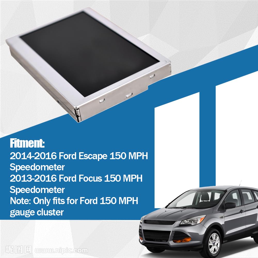 LCD Display Color Screen Fits for Ford 2014-2016 Escape 2013-2016 Focus 150 MPH Speedometer Instrument Replaces LQ042T5DZ11 LQ042T5DZ13A