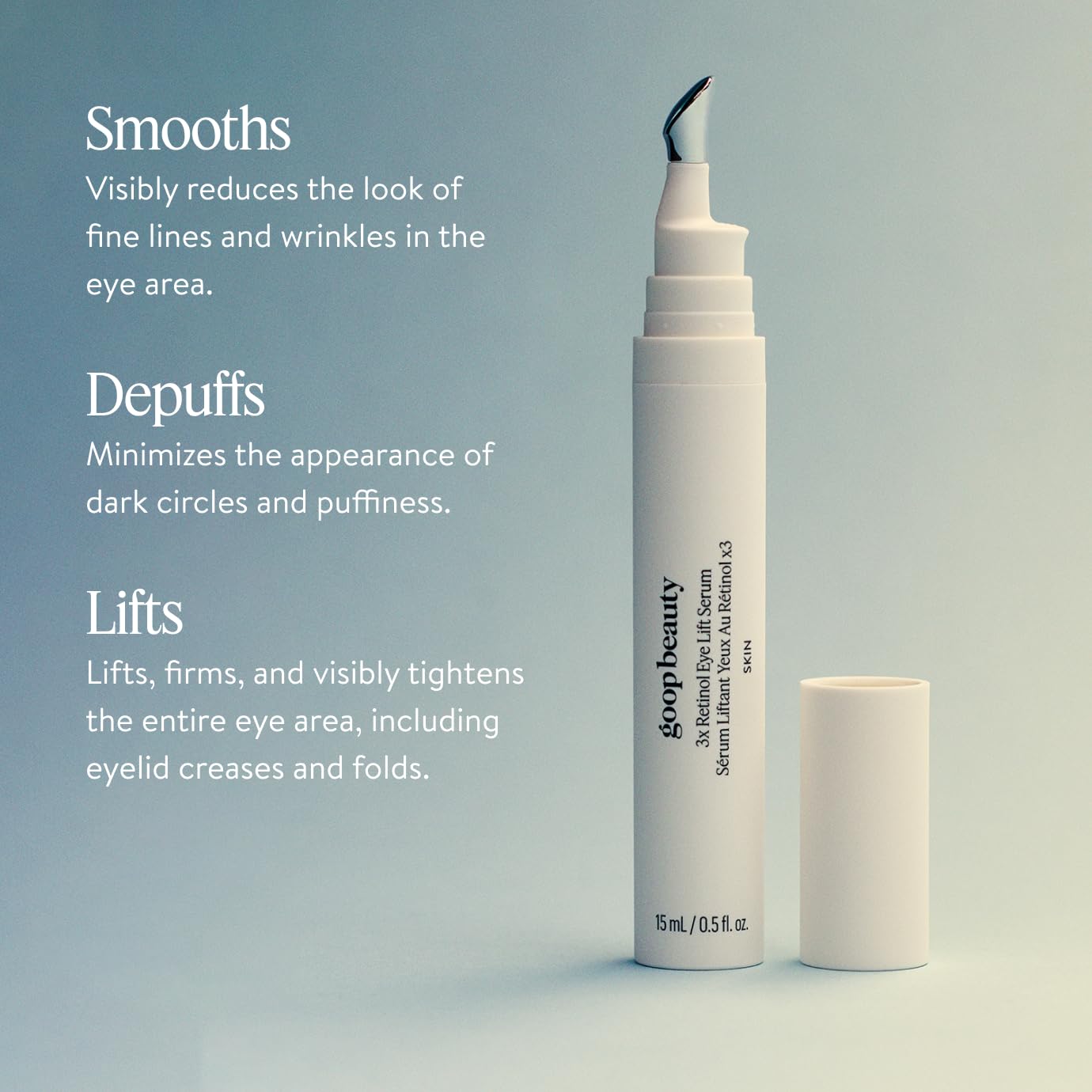 goop Beauty 3x Retinol Eye Lift Serum | Fine Lines and Wrinkles Treatment | 0.5 fl oz
