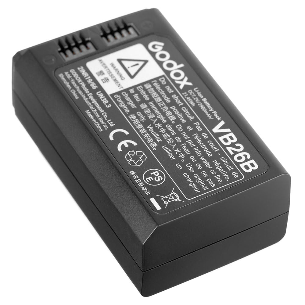 GODOX V1 Battery VB26 VB26A VB26B Li-ion Battery V1S V1N V1C V1F V1O V1 Flash and V860III V860III-S V860III-C V860III-N V860III-O V860III-F V850III AD100PRO