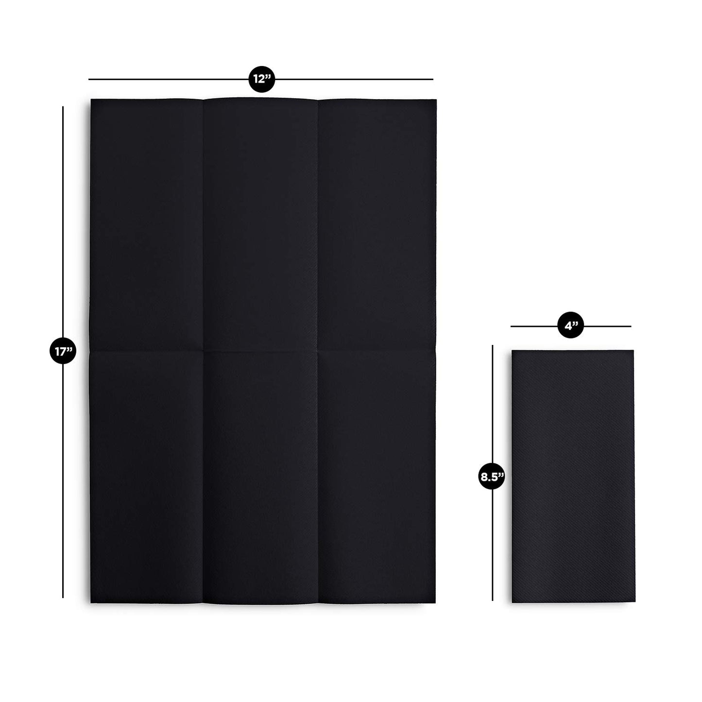 100 Linen-Feel Black Paper Napkins - Decorative Cloth-Like Black Dinner Napkins - Soft And Absorbent. For Kitchen, Party, Wedding, Bathroom Or Any Occasion. (Pack of 100)