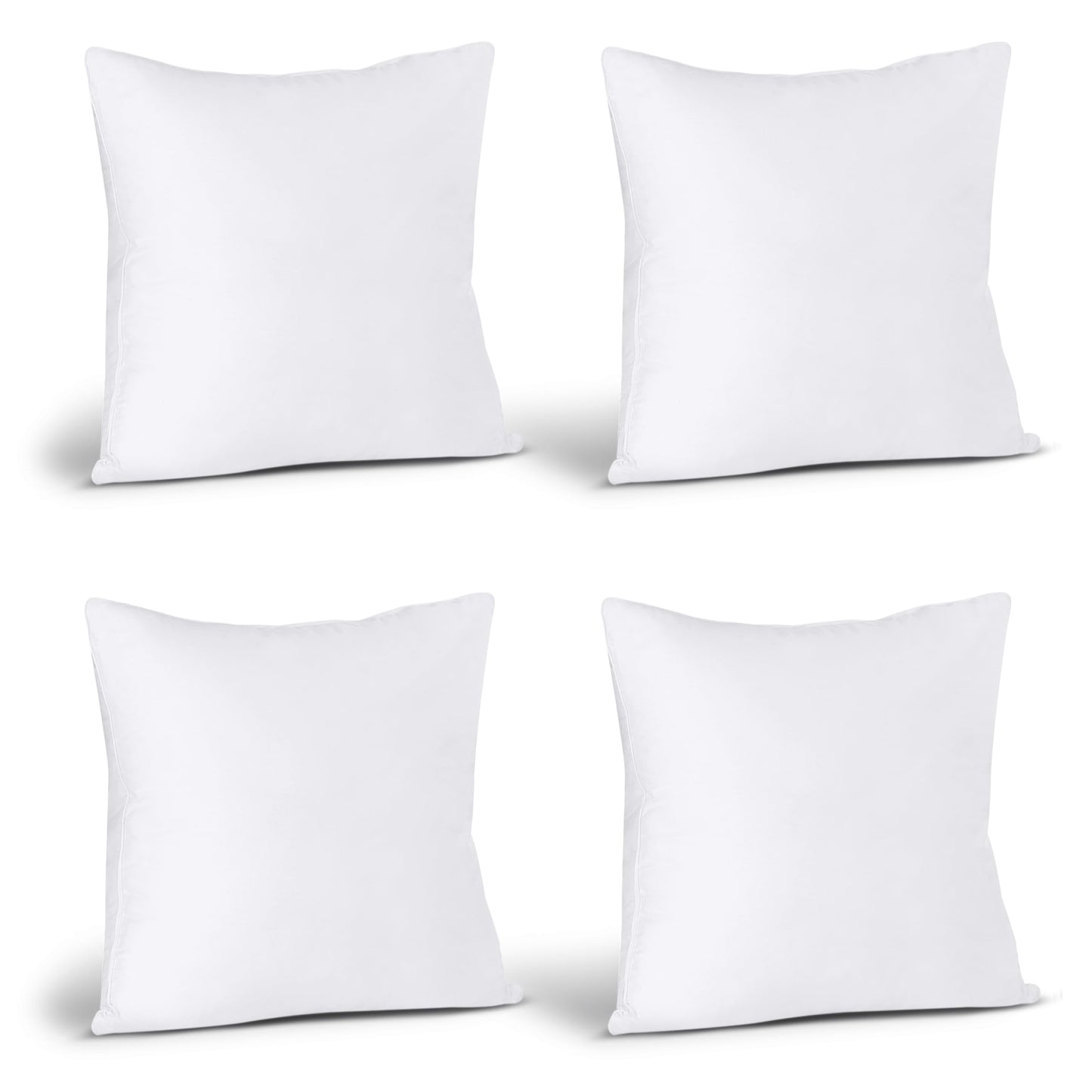 Utopia Bedding Throw Pillows Insert (Pack of 4, White) - 26 x 26 Inches Bed and Couch Pillows - Indoor Decorative Pillow