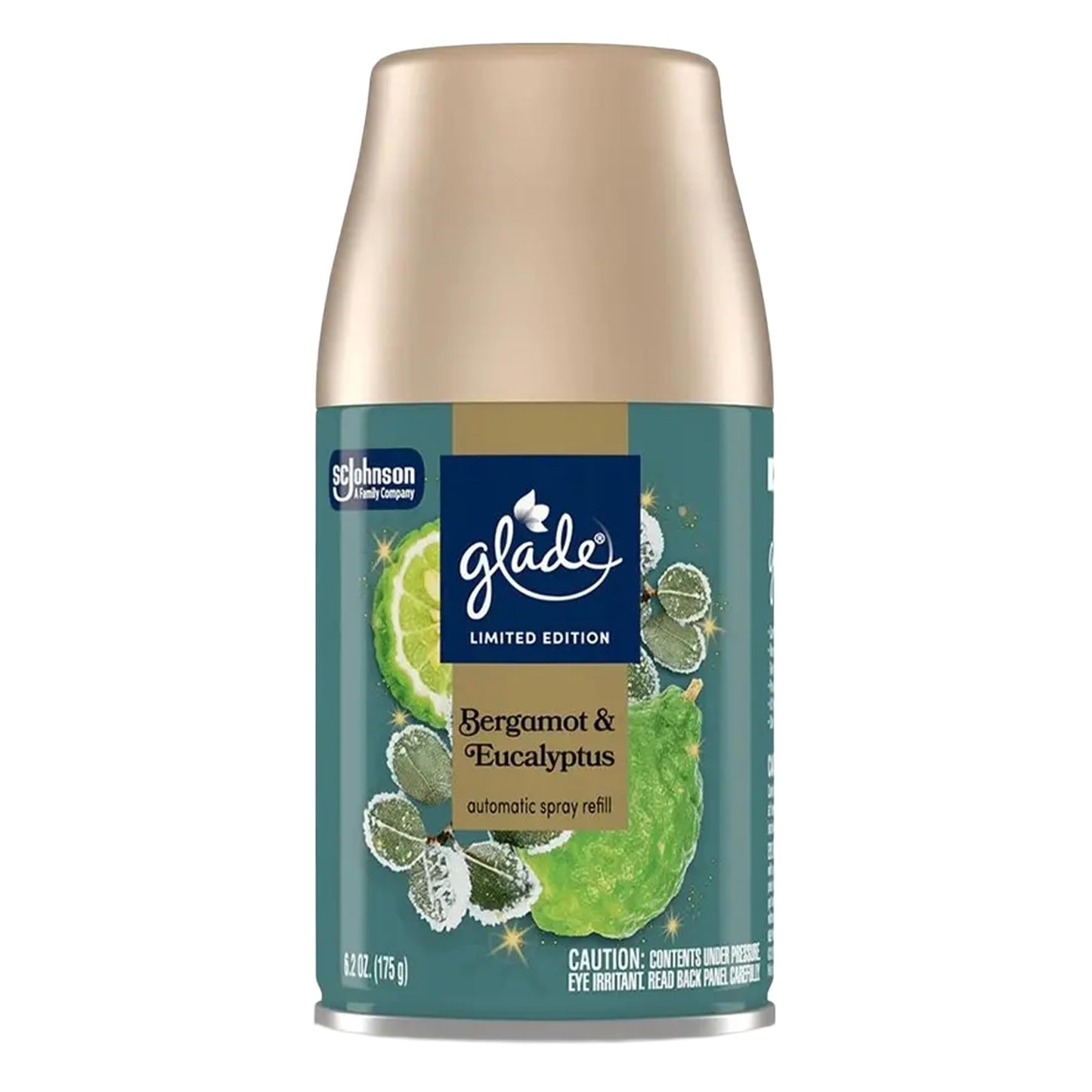 Glade Automatic Spray Refill, 6 Pack, Bergamot & Eucalyptus Scent, Home Fragrance Refill Can, 6.2 oz