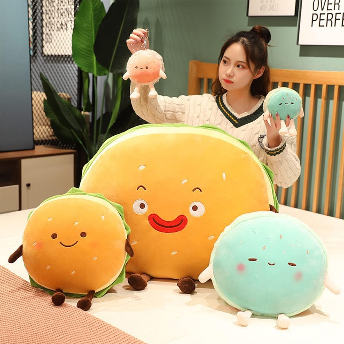 Goylmc Hamburger Plush Pillow - Hamburger Stuffed Pillow - Food Plush Pillow - Home Decoration Christmas Birthday Gift for Kids Boys Girls (13.7")