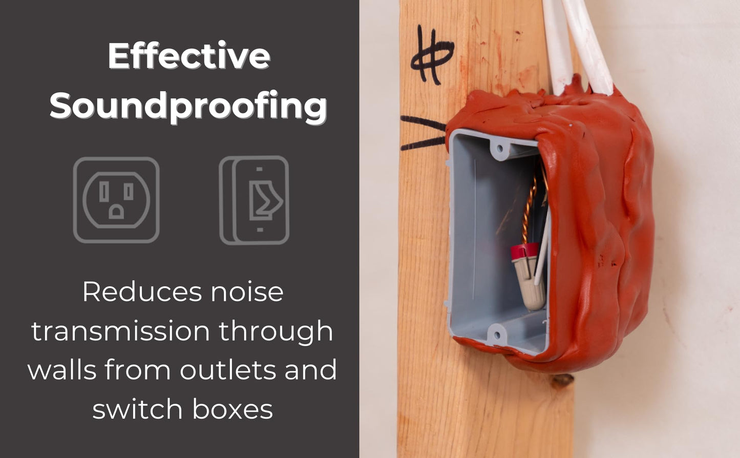Acoustic Outlet Soundproofing Putty Pads – 7"x7" (10 Pack) – Peel & Stick Noise Reduction for Gang Boxes, Junction Boxes, & Light Switches – Easy Installation, Sound Dampening for Walls & Ceilings