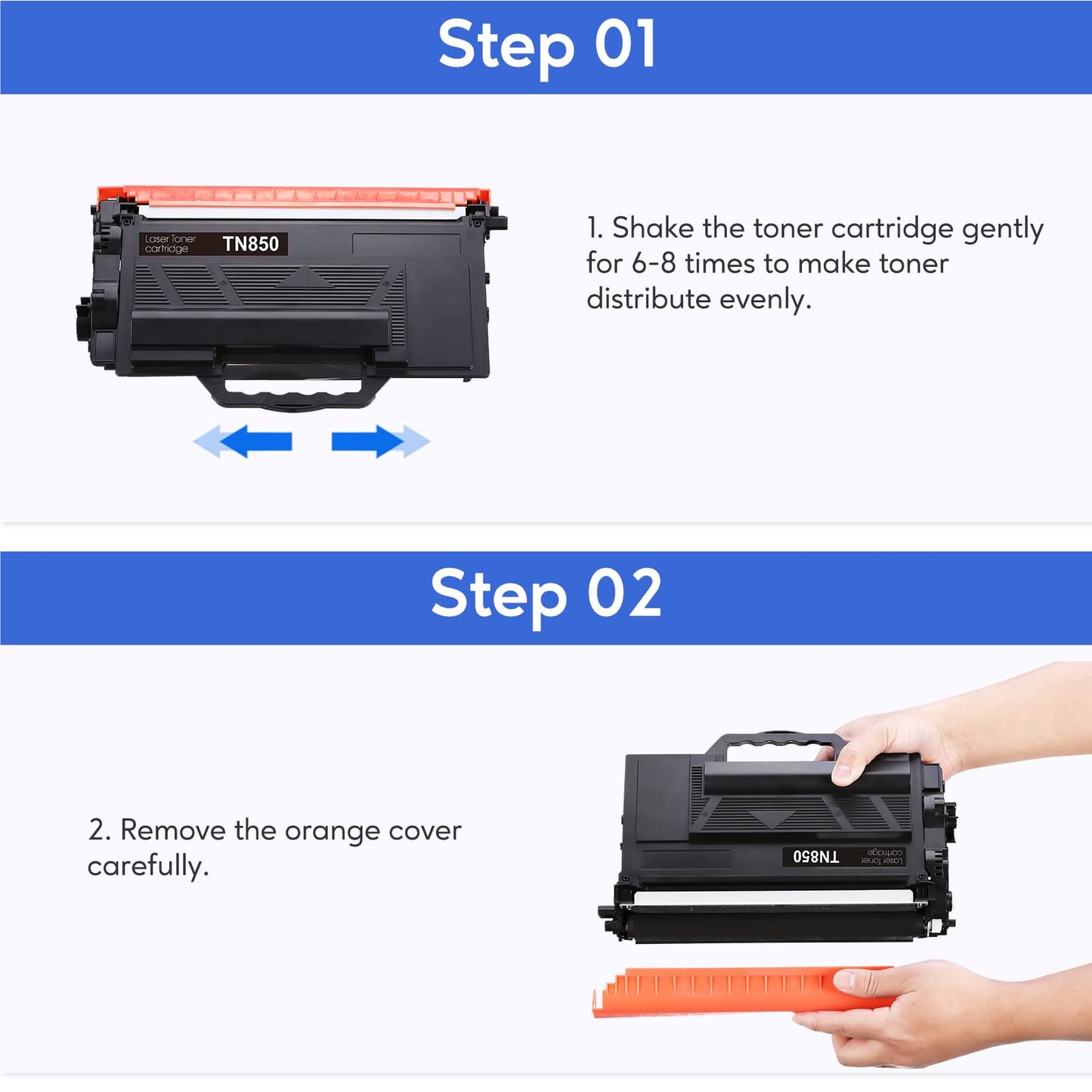 AOLIBE TN850 Compatible for Brother TN-880 TN-850 TN-820 TN820 Toner Cartridges High Yield Replacement for HL-L6200DWT L6200DW L5200DW L5100DN MFC-L5800DW L5700DW L6700DW L6800DW 2 Black