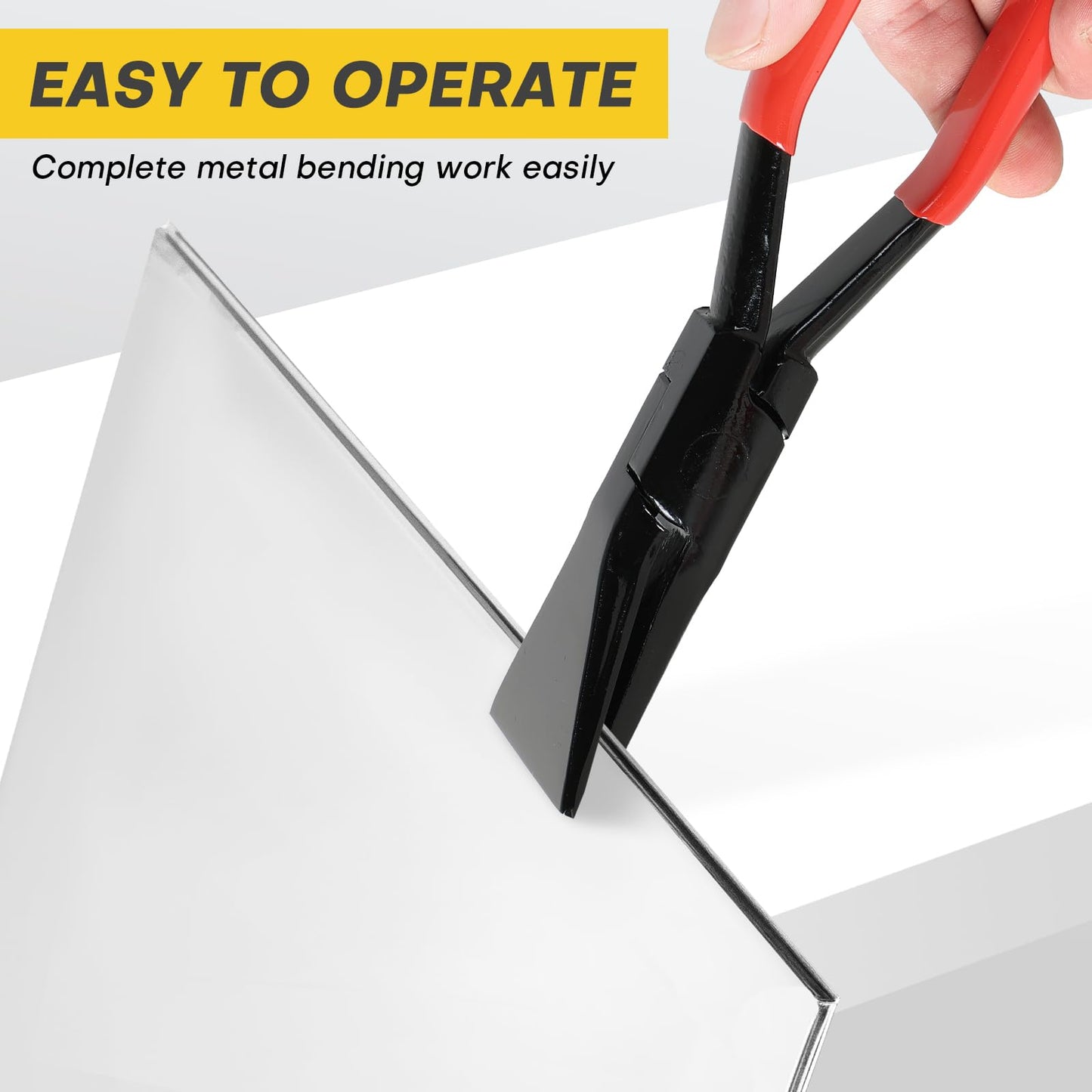 Acymner 3PCS Sheet Metal Bending Pliers Set | Hand Seamers for Roofers, Plumbers, and Metal Processing Straight, 45° & 90° Metal Bender Tools