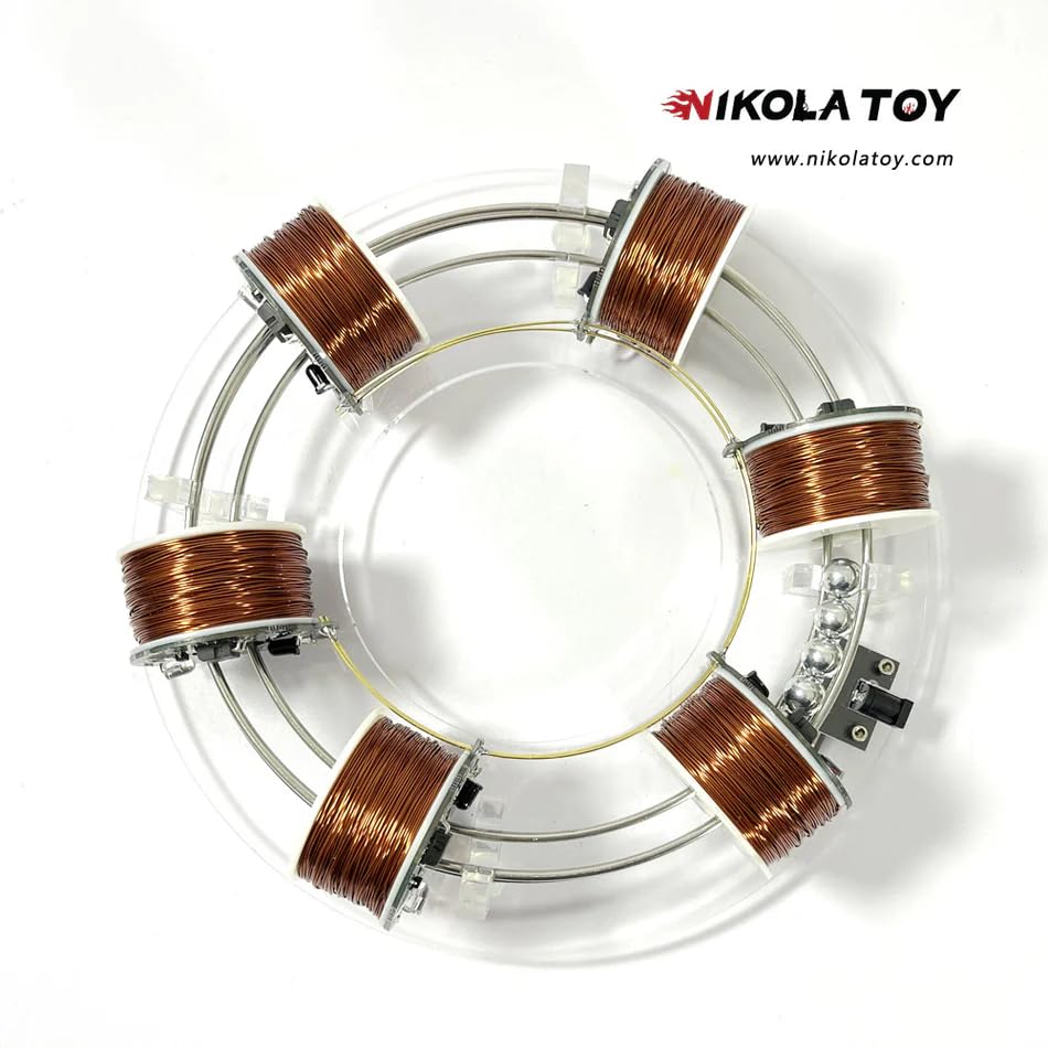 NikolaToy High tech electromagnetic Coil Accelerator - Multifunctional STEM Toy for Science Education & Creative Learning | Hands-On Physics Experiment Kit for Adults (electromagnetic Coil)