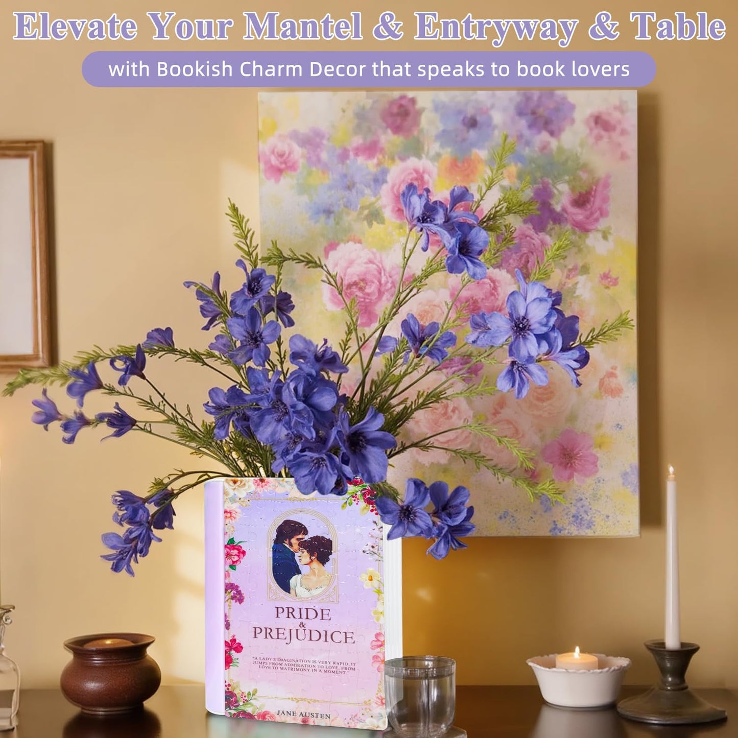 MYLARREN 3D Puzzle Vase for Adults, 3D Puzzle Book Vase for Flowers, 120 Pcs 3D Puzzles Planter for Kids Ages 8-13, Cute Unique Flower Vases for Book Shelf Decor, Books Lover Gifts for Women(Pride)