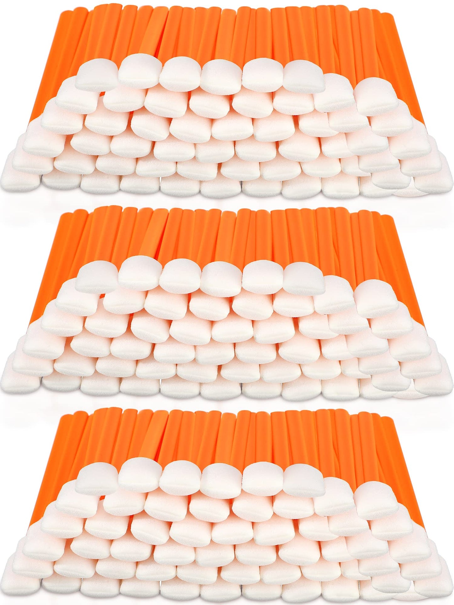 500 Pack Cleaning Swabs 5.1 Inch, Foam Tips Sponge Sticks for Printer, Electronics, Camera, Optical Lens, Sewing Machine(Orange)